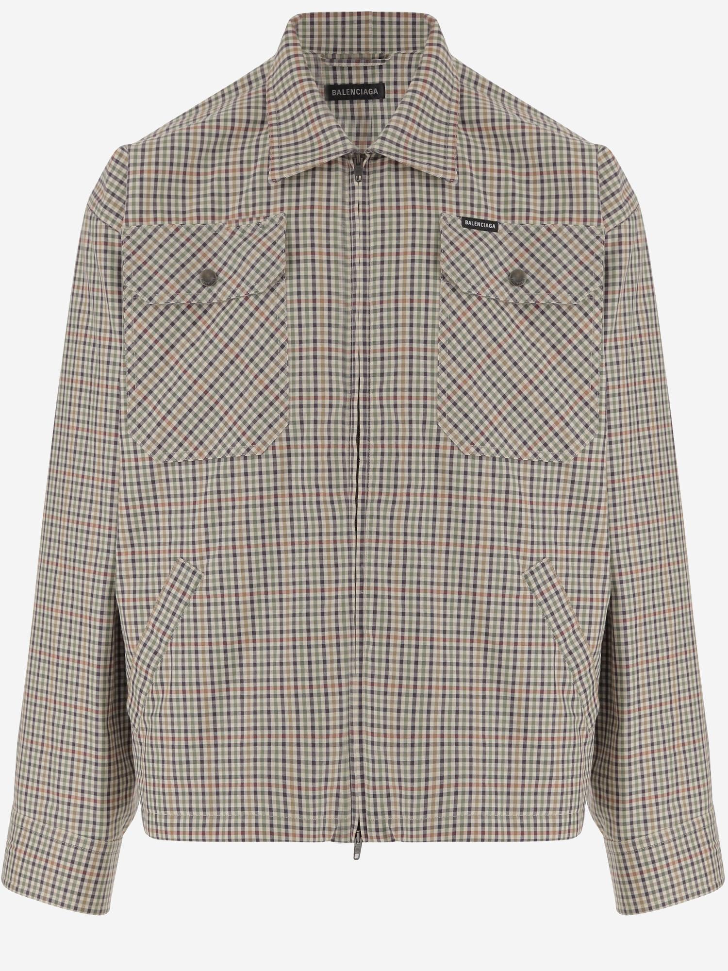 CAMICIA IN COTONE CON MOTIVO A QUADRI