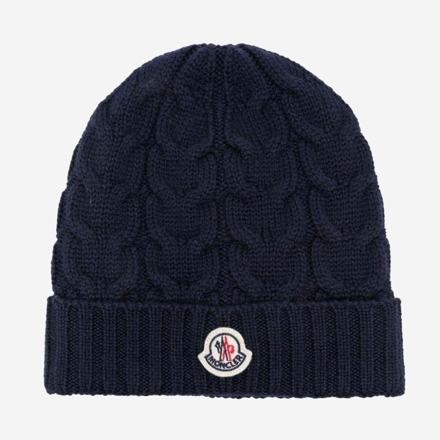 BEANIE IN LANA CON LOGO