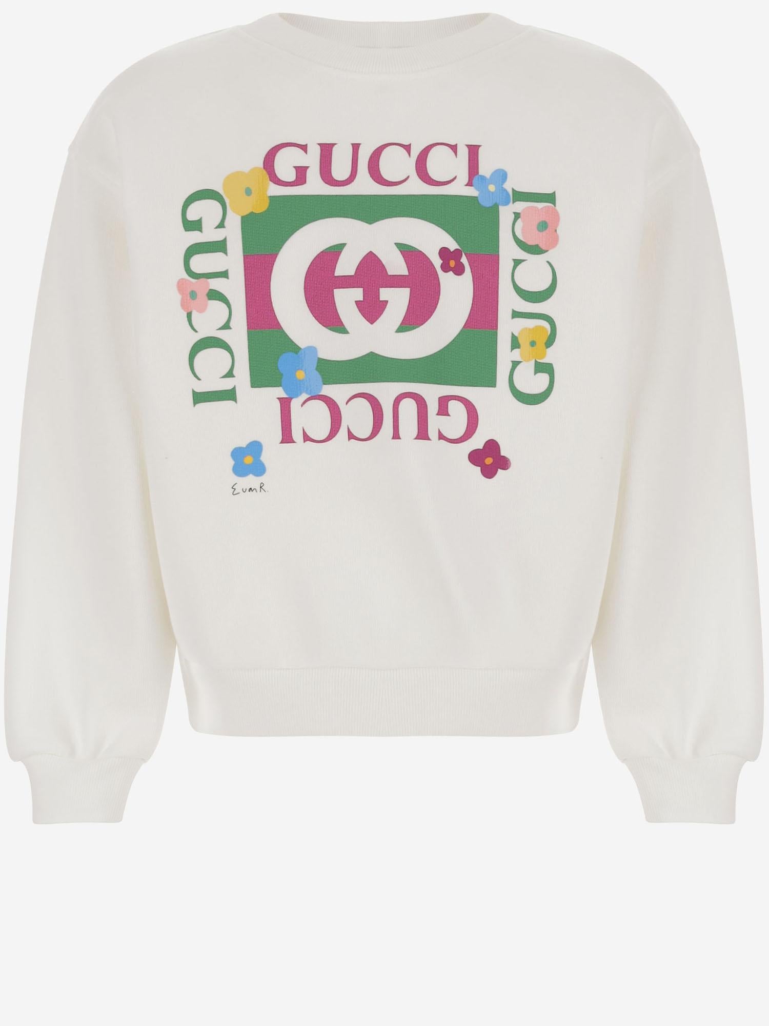 Felpa in cotone con stampa