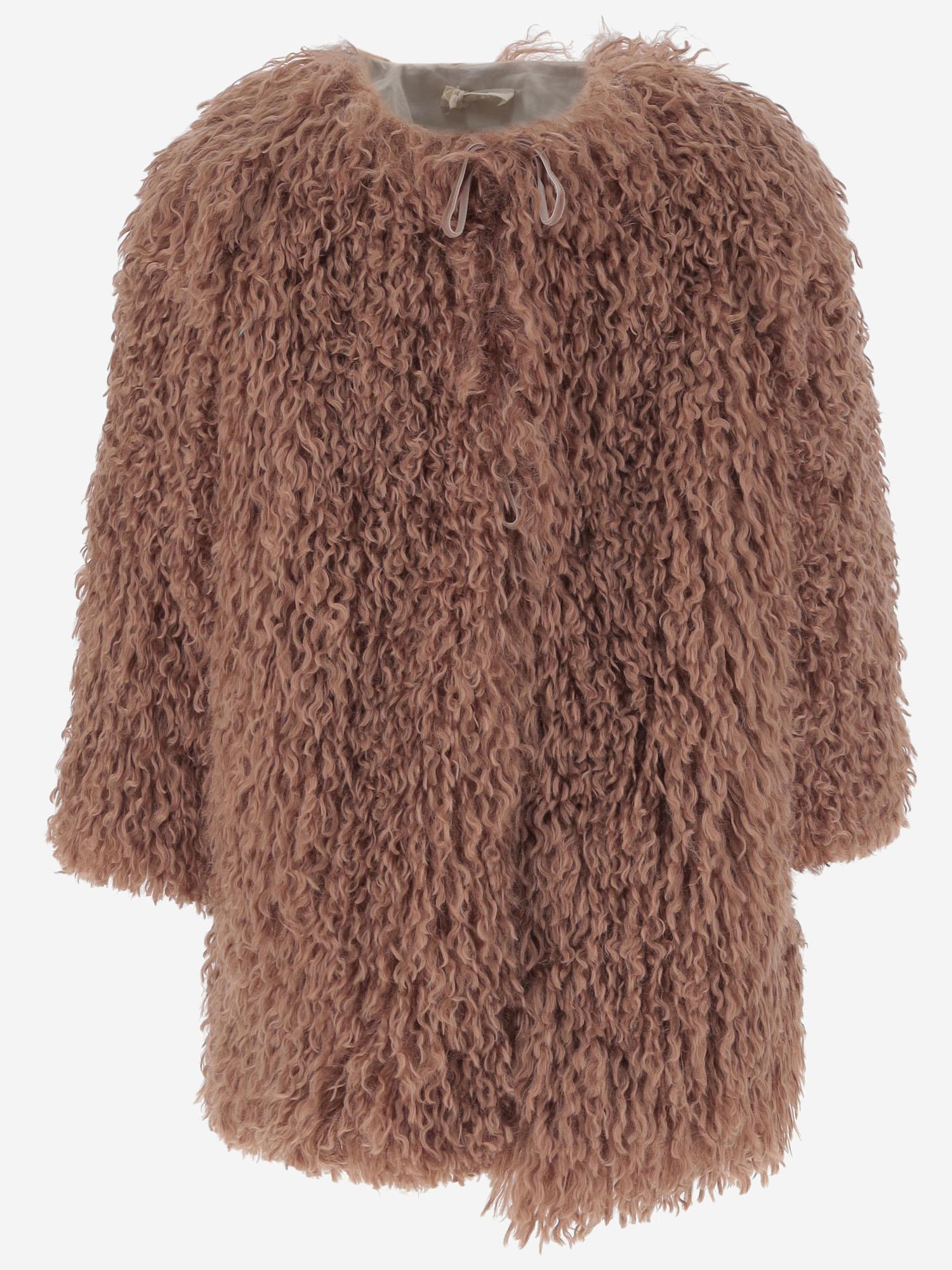 CAPPOTTO FUNKY IN NYLON CON MOTIVO DI PELLICCIA