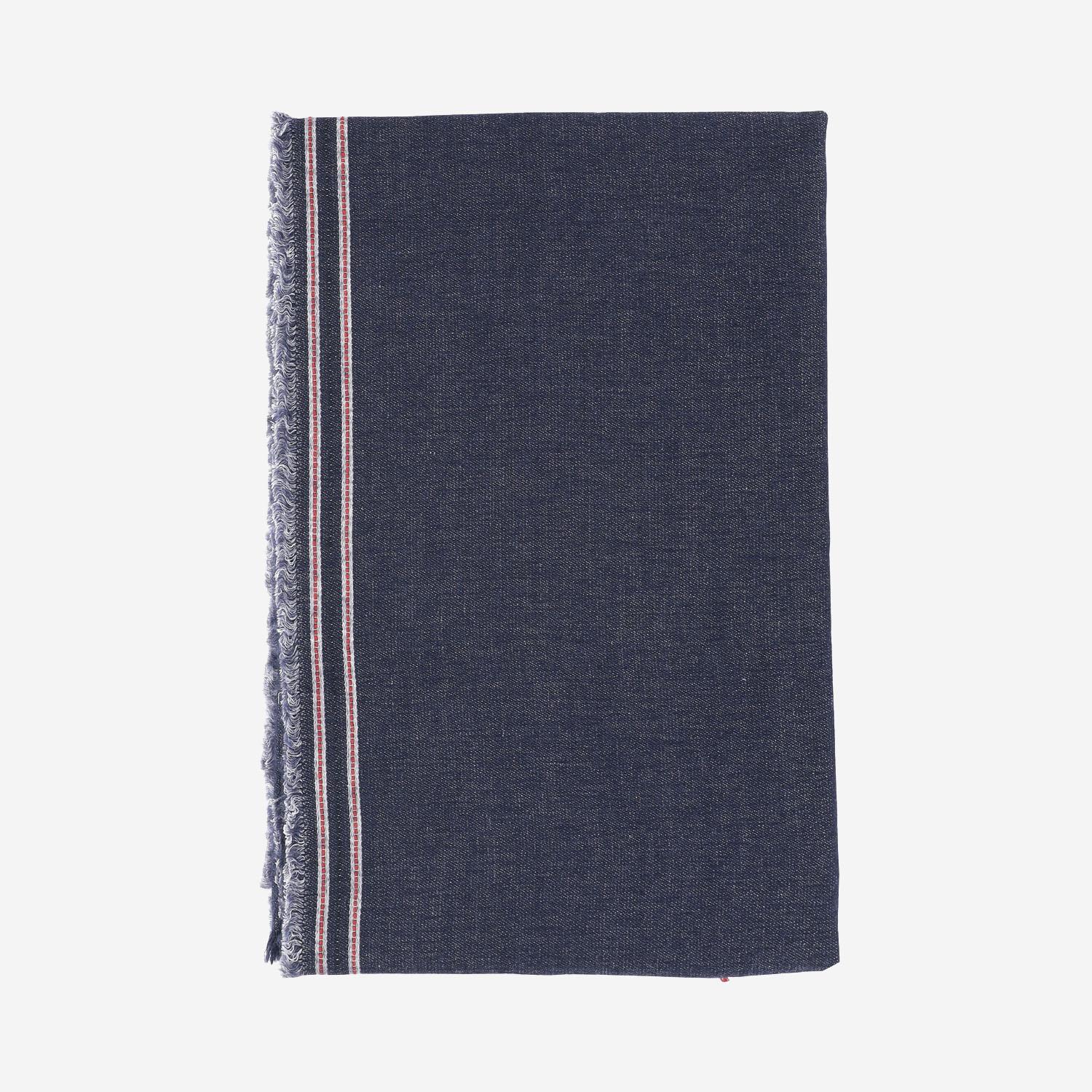 SCIARPA JEANS IN MISTO CASHMERE E SETA