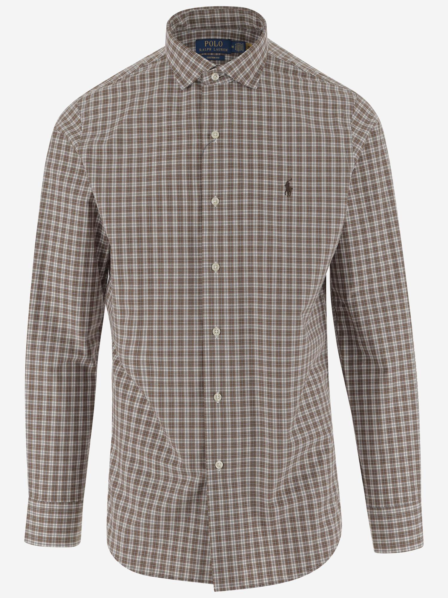 CAMICIA IN COTONE STRETCH CON MOTIVO QUADRI