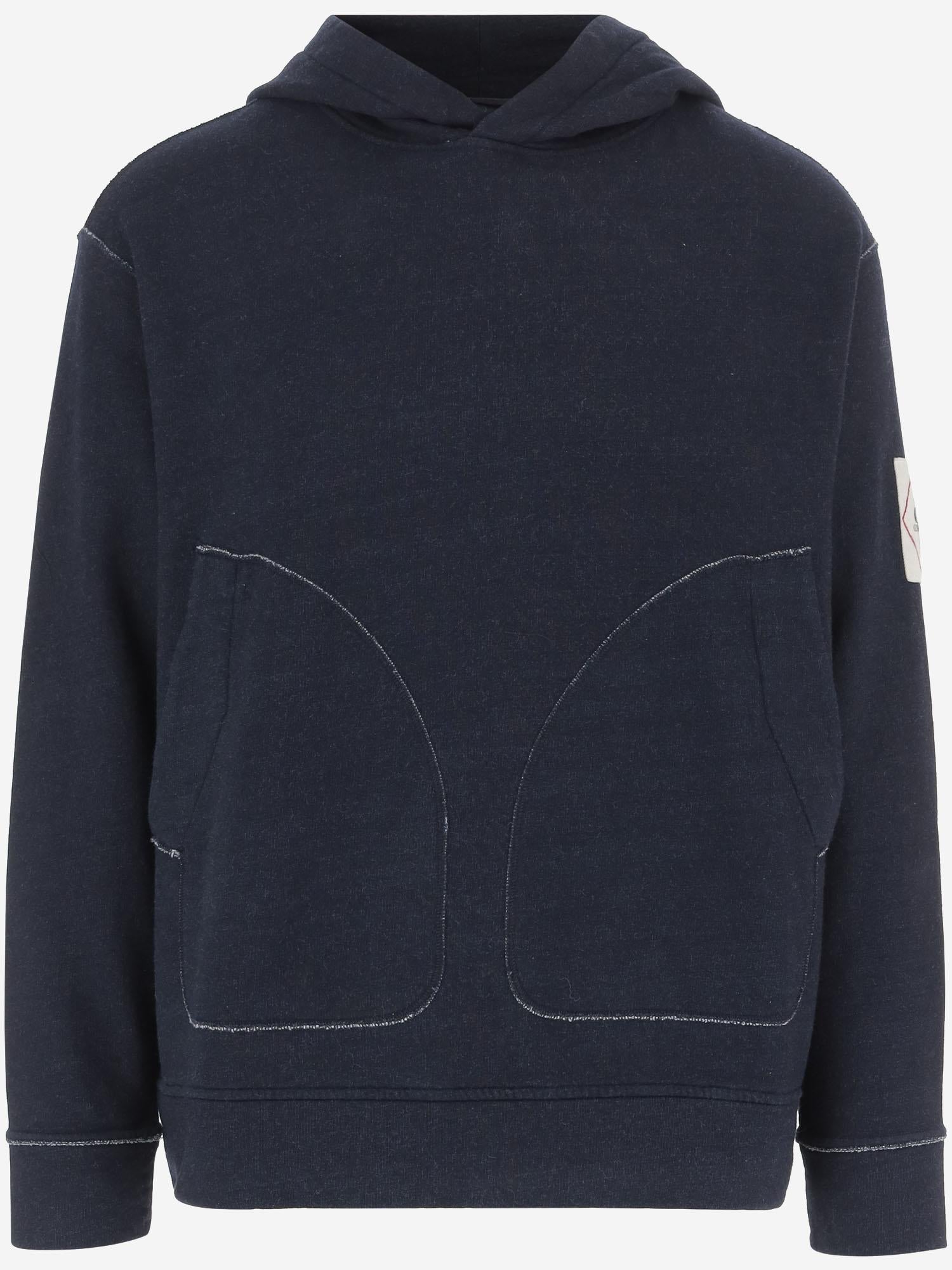 FELPA CON CAPPUCCIO E PATCH LOGO