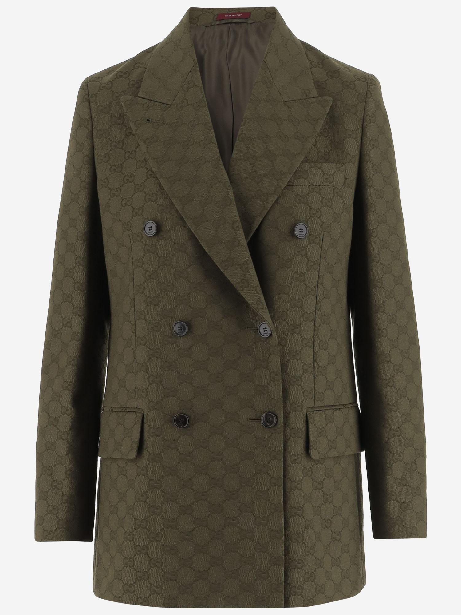 GIACCA DOPPIOPETTO IN TESSUTO GG