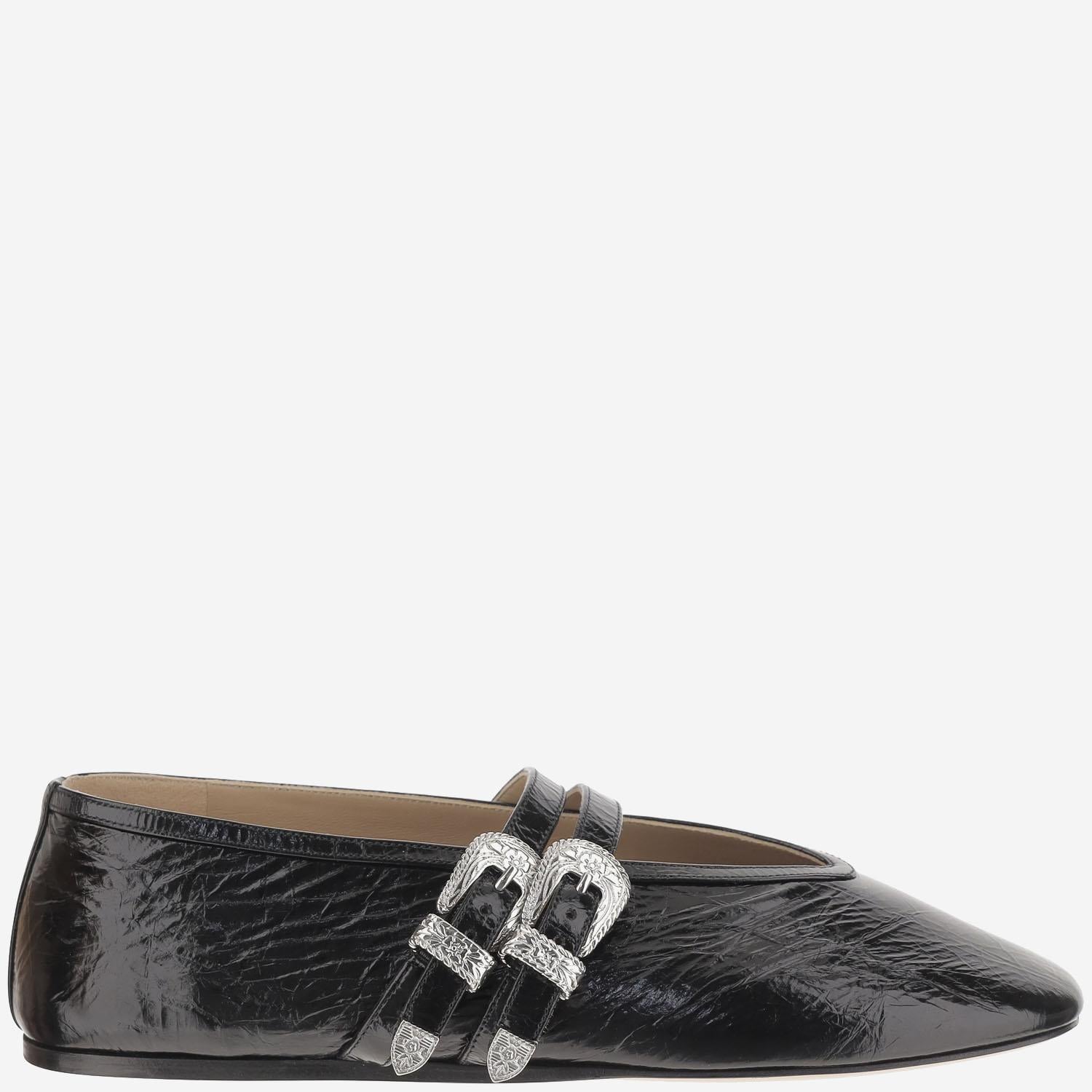 BALLERINE CLAUDIA IN PELLE LAMINATA