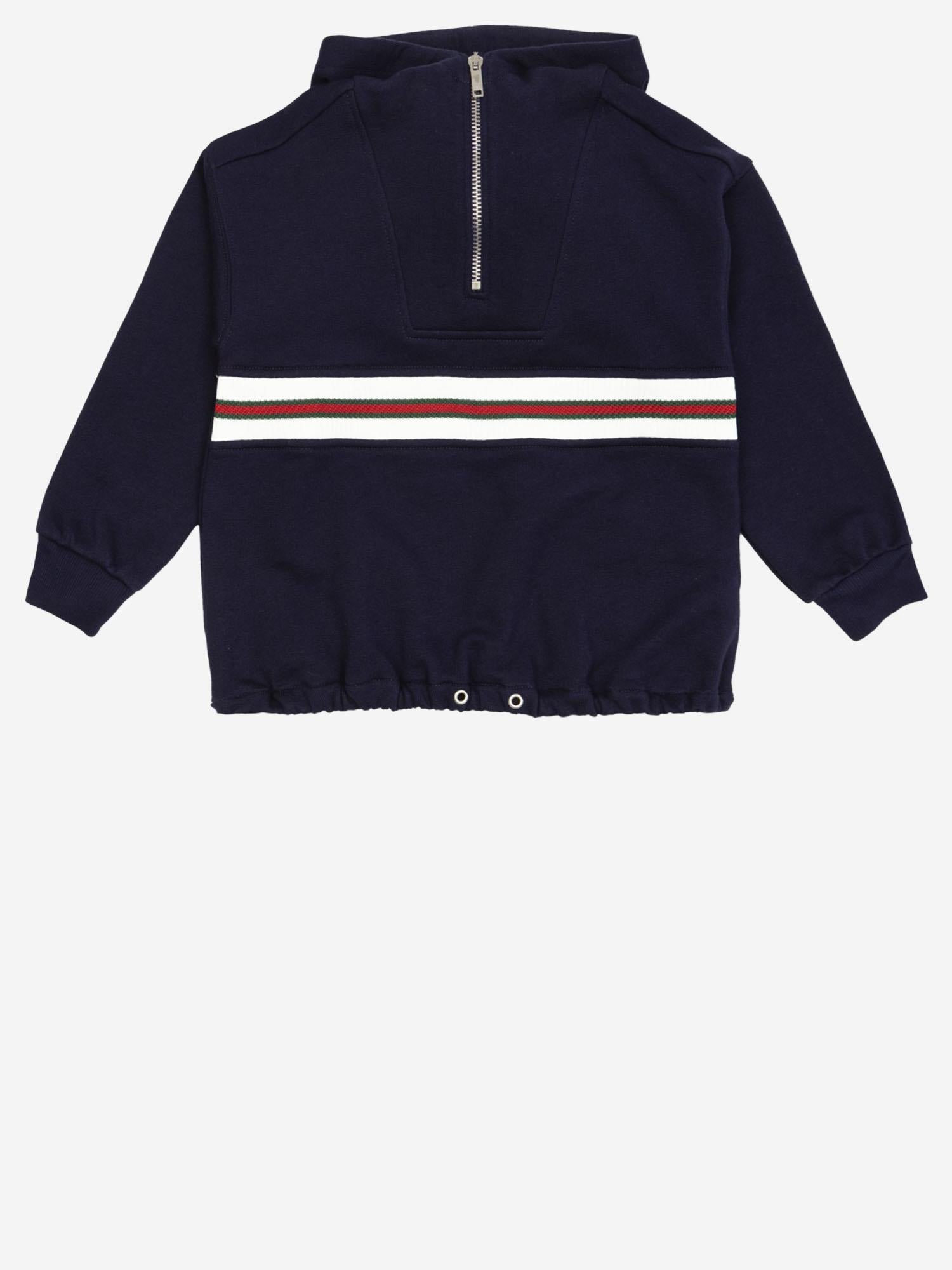 FELPA IN COTONE CON NASTRO WEB