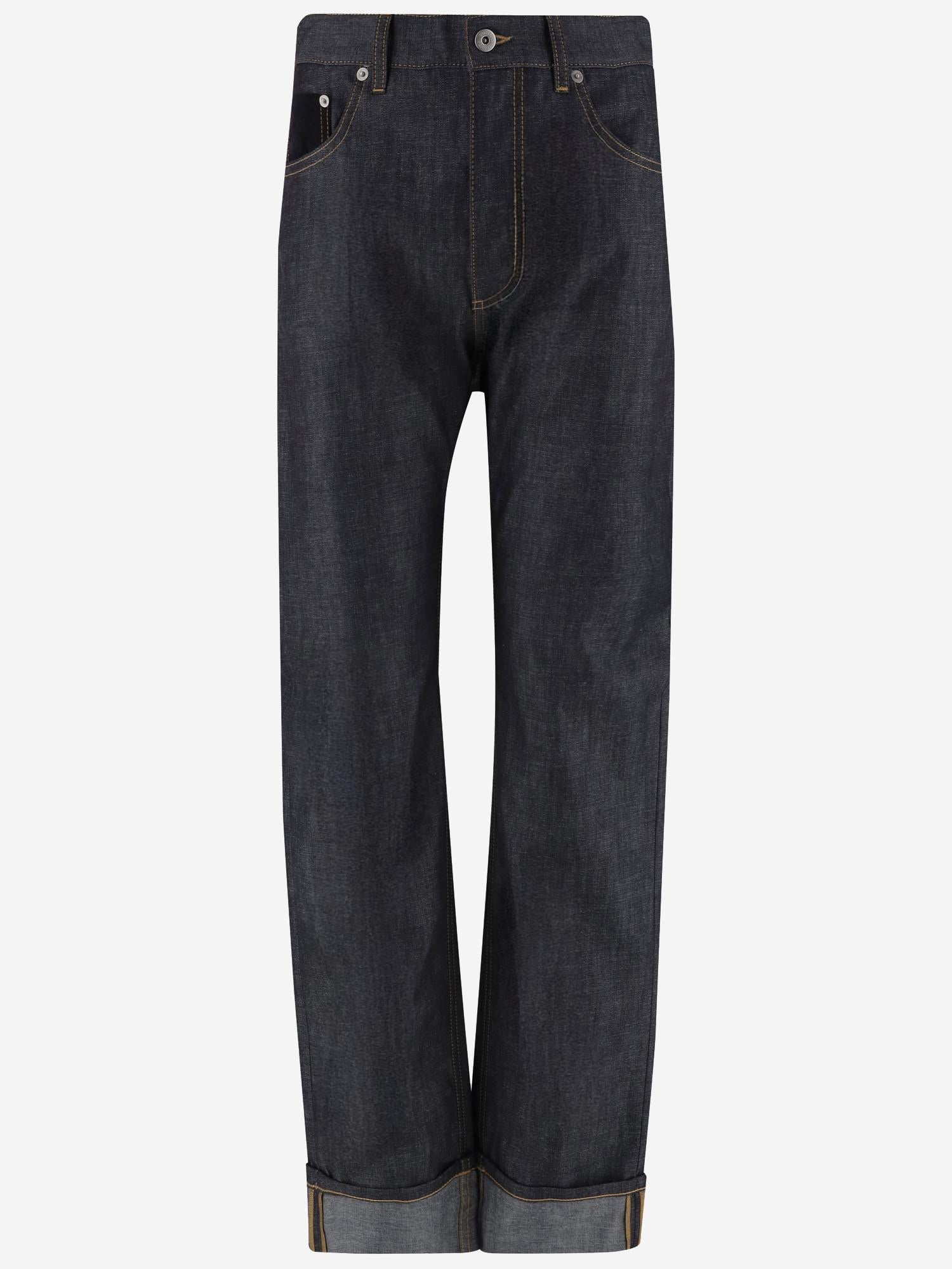 JEANS IN COTONE CON RISVOLTO