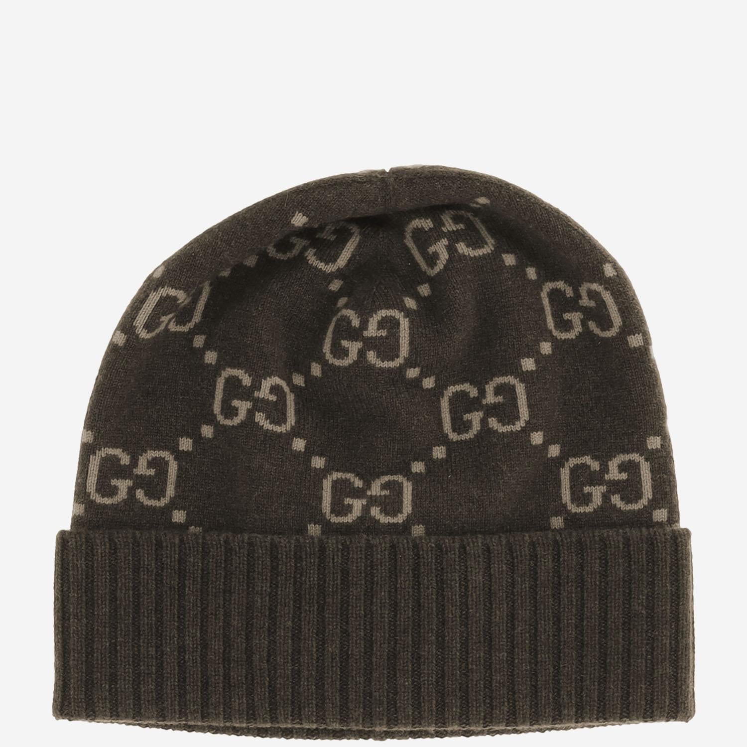Beanie in jacquard di cashmere GG