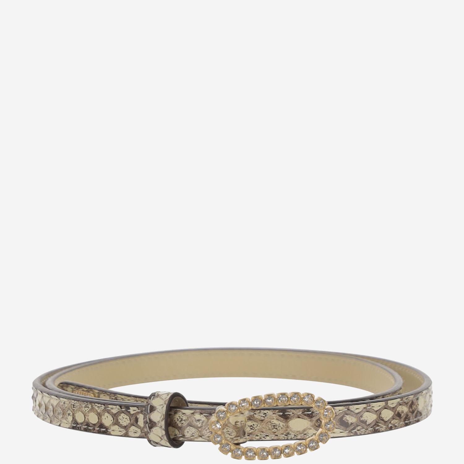 Cintura in pelle pitonata