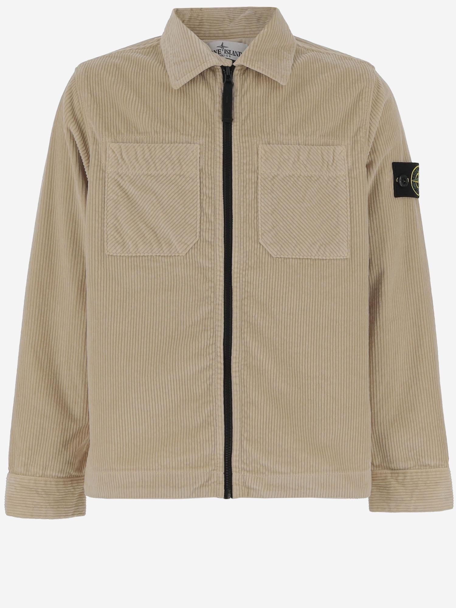 CAMICIA IN VELLUTO DI MISTO COTONE STRETCH