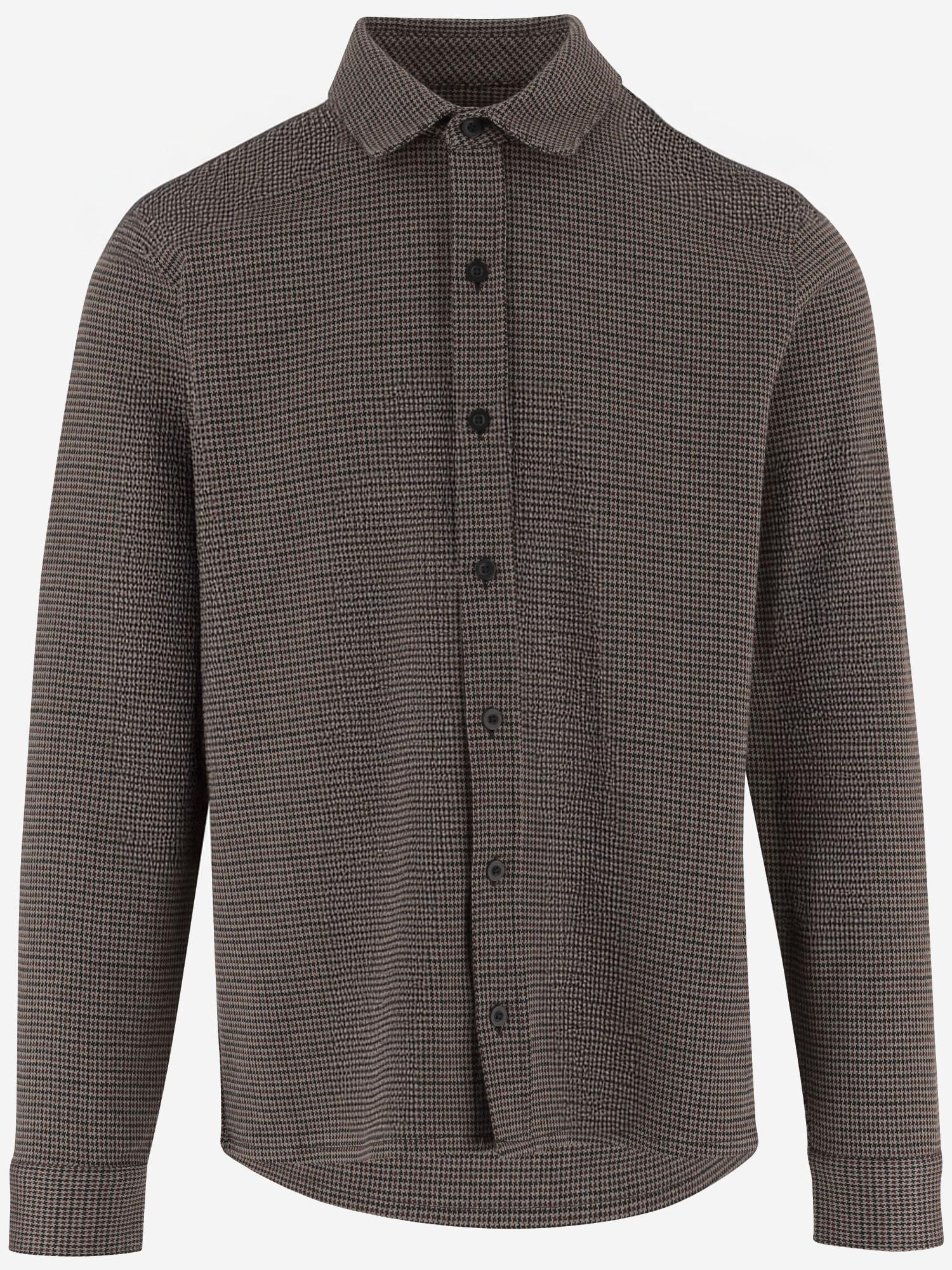 CAMICIA IN COTONE MISTO CON TEXTURE