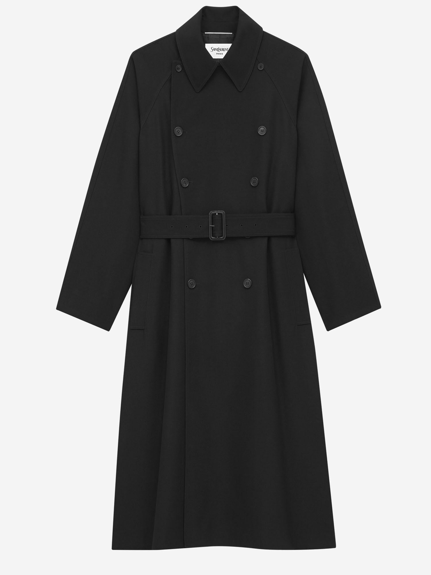 CAPPOTTO LUNGO IN GRAIN DE POUDRE