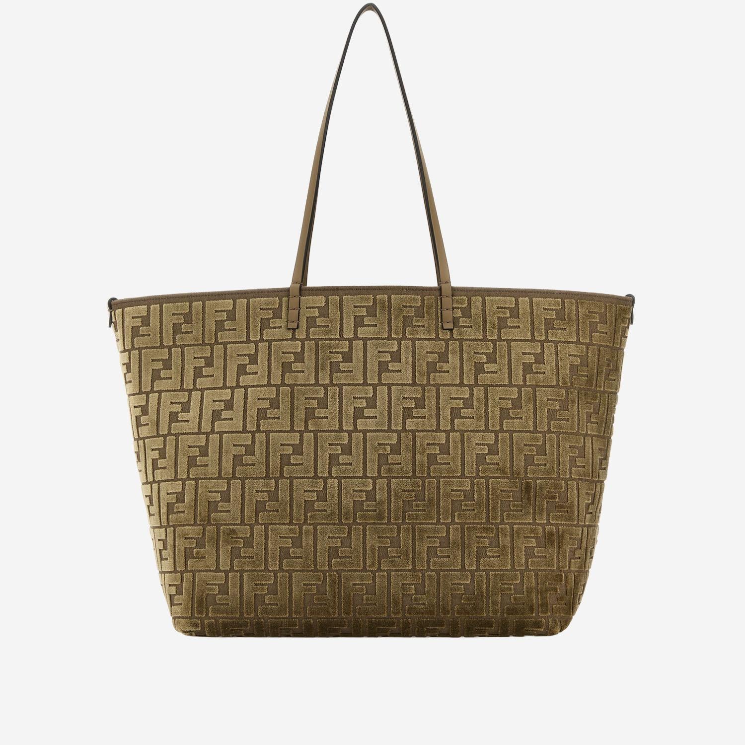 BORSA SHOPPING ROLL GRANDE CON MOTIVO FF