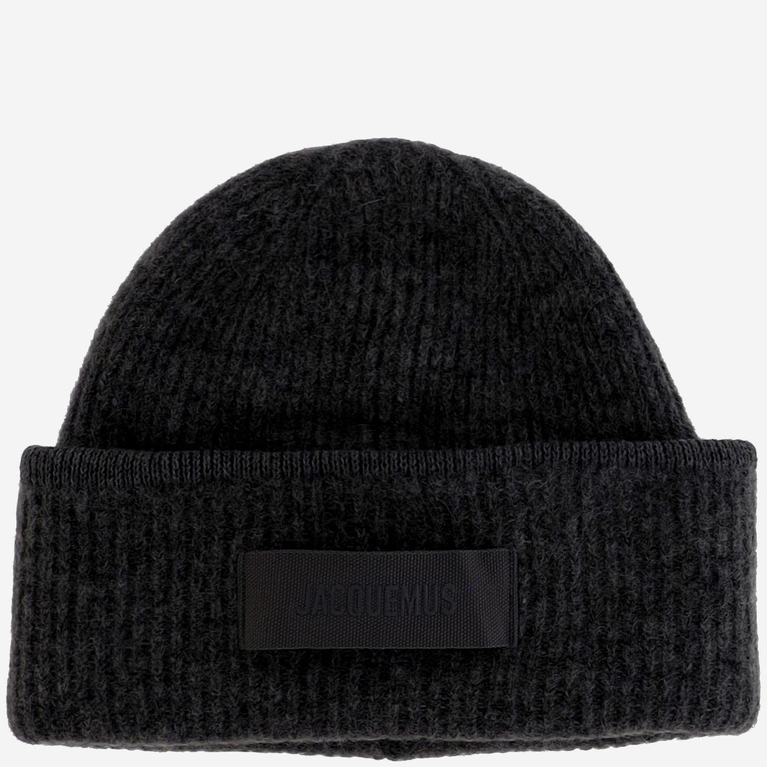BEANIE IN MISTO LANA CON LOGO