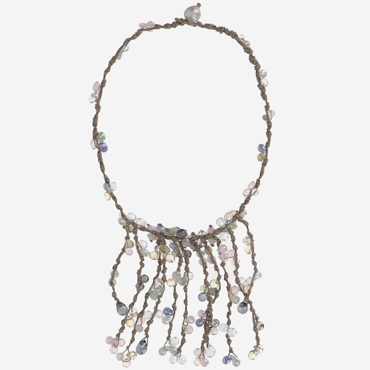 COLLANA CON cristalli multicolore