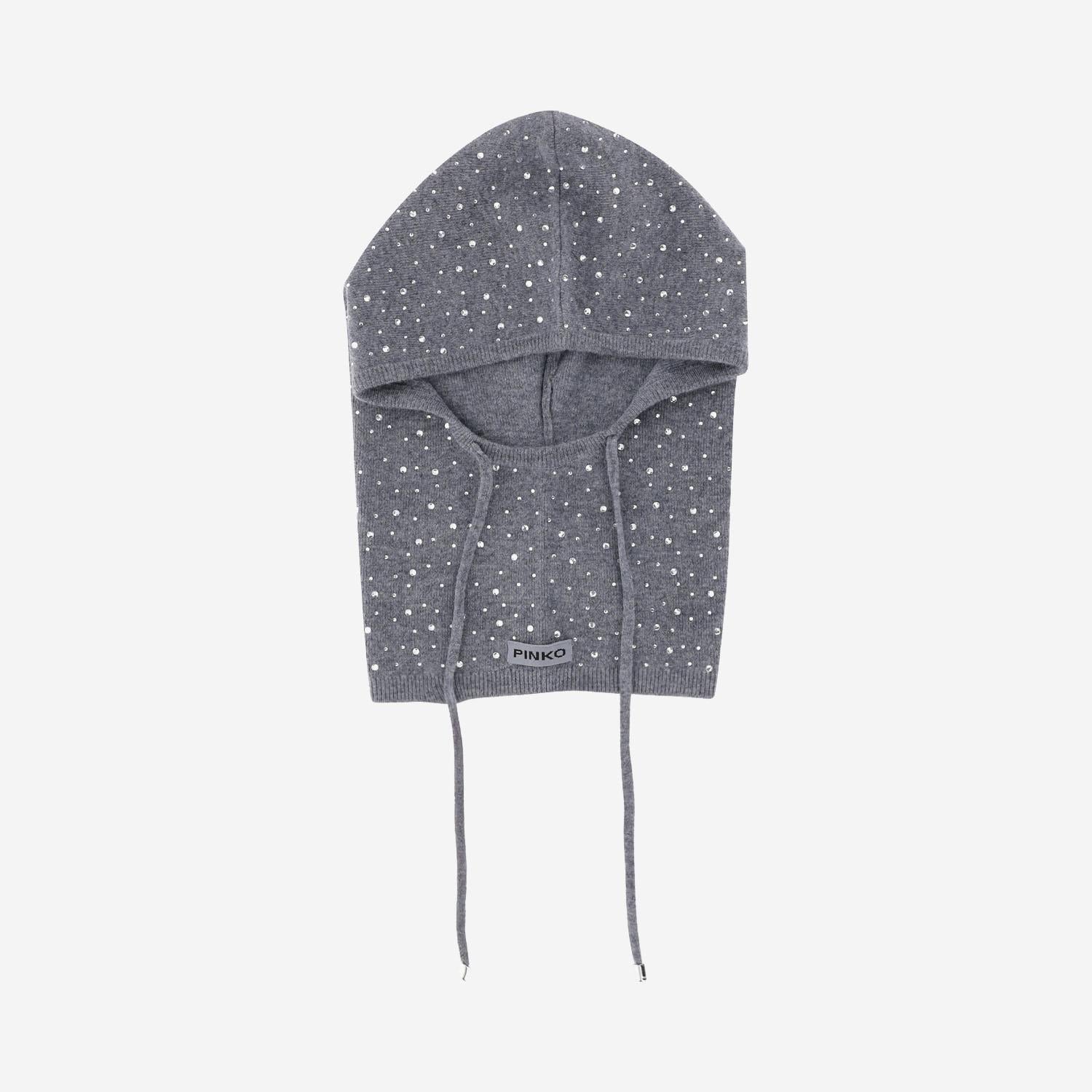 Balaclava in lana con cristalli