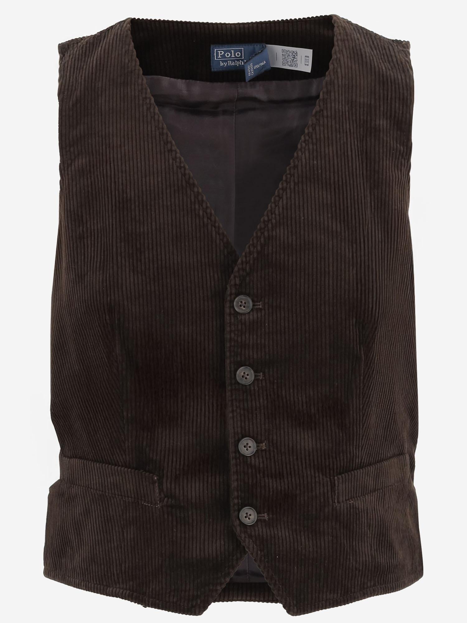 GILET IN VELLUTO A COSTE IN COTONE