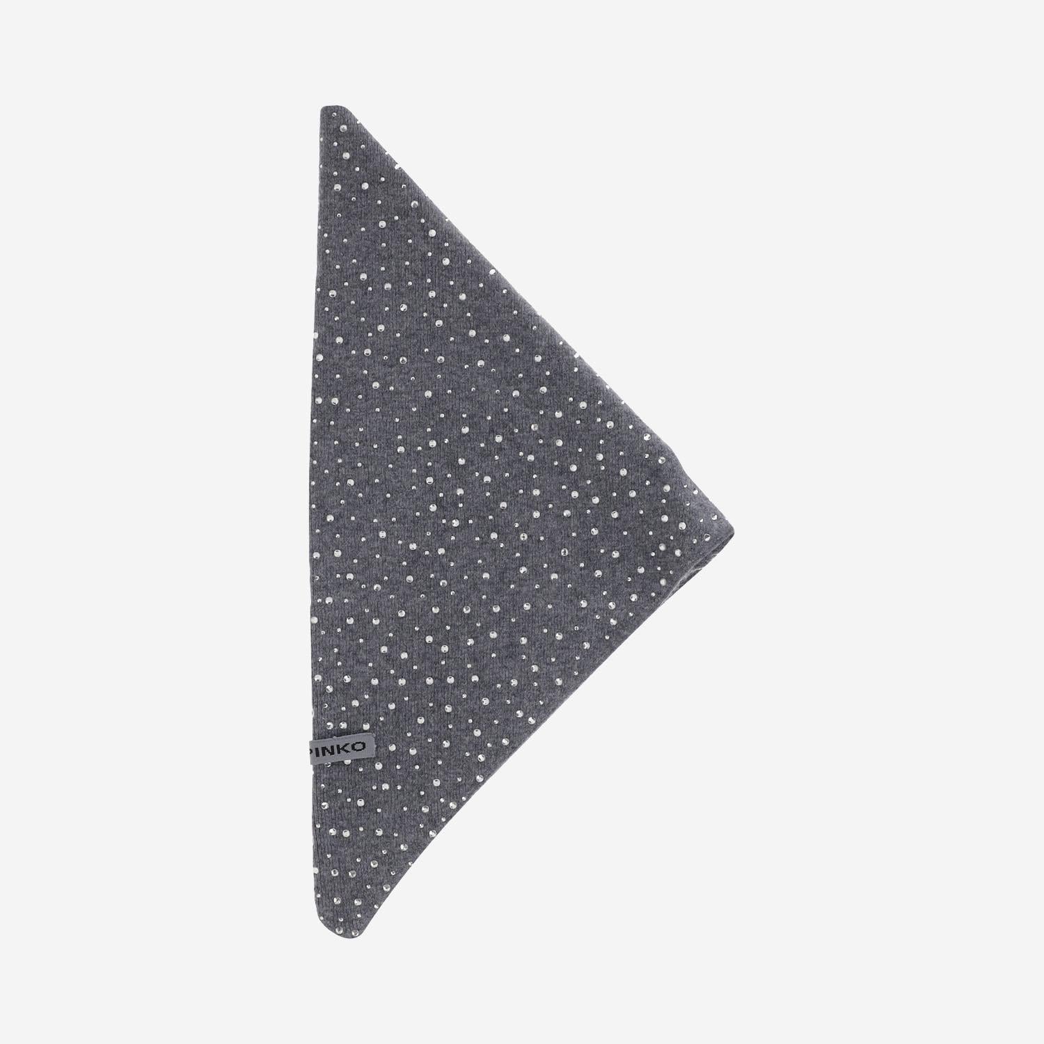 Sciarpa in lana con cristalli