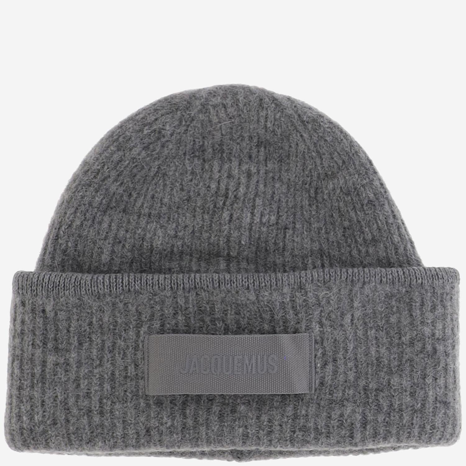 BEANIE IN MISTO LANA CON LOGO