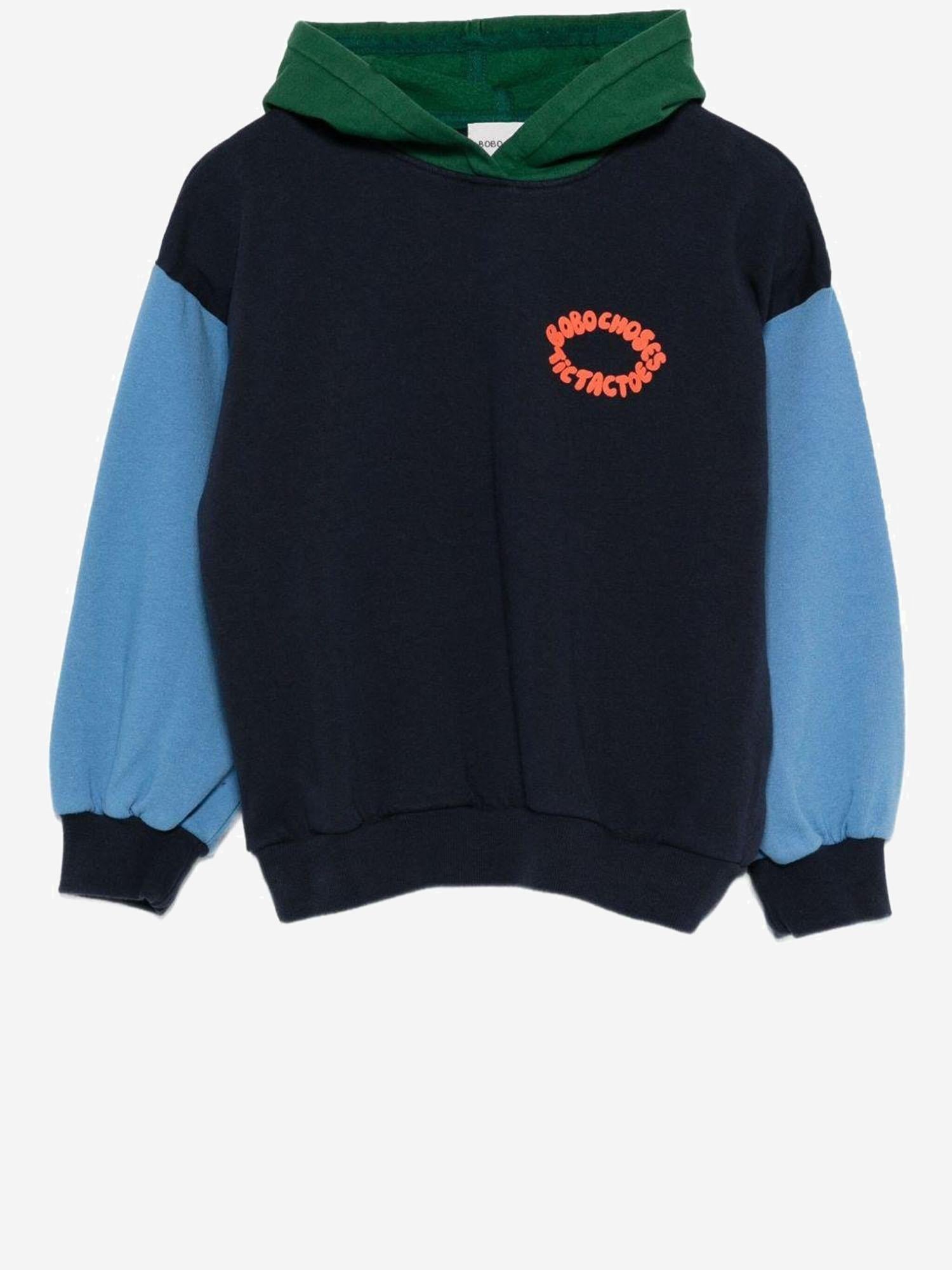 FELPA CON CAPPUCCIO IN COTONE CON LOGO