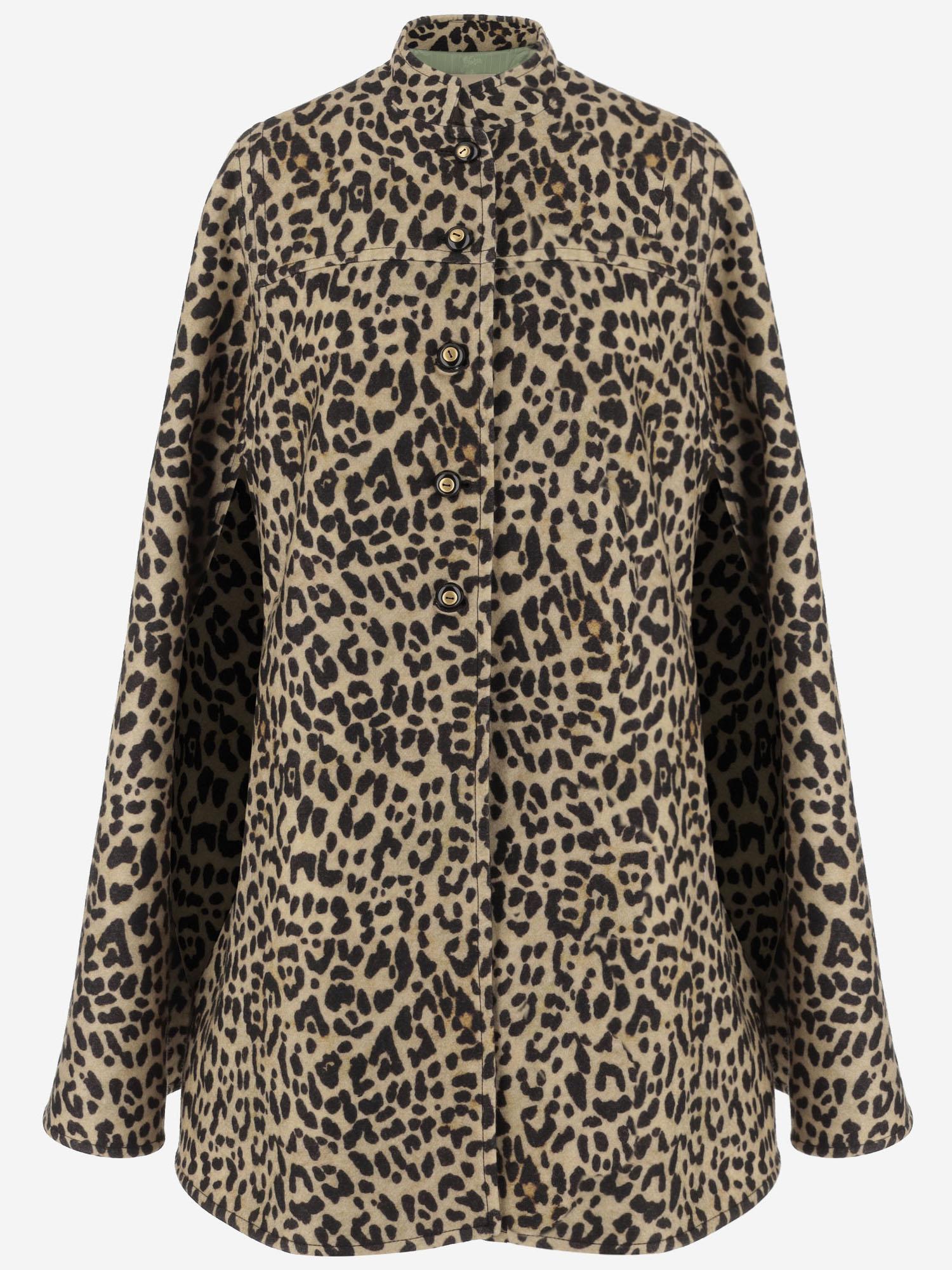 CAPPOTTO IN LANA CON MOTIVO ANIMALIER