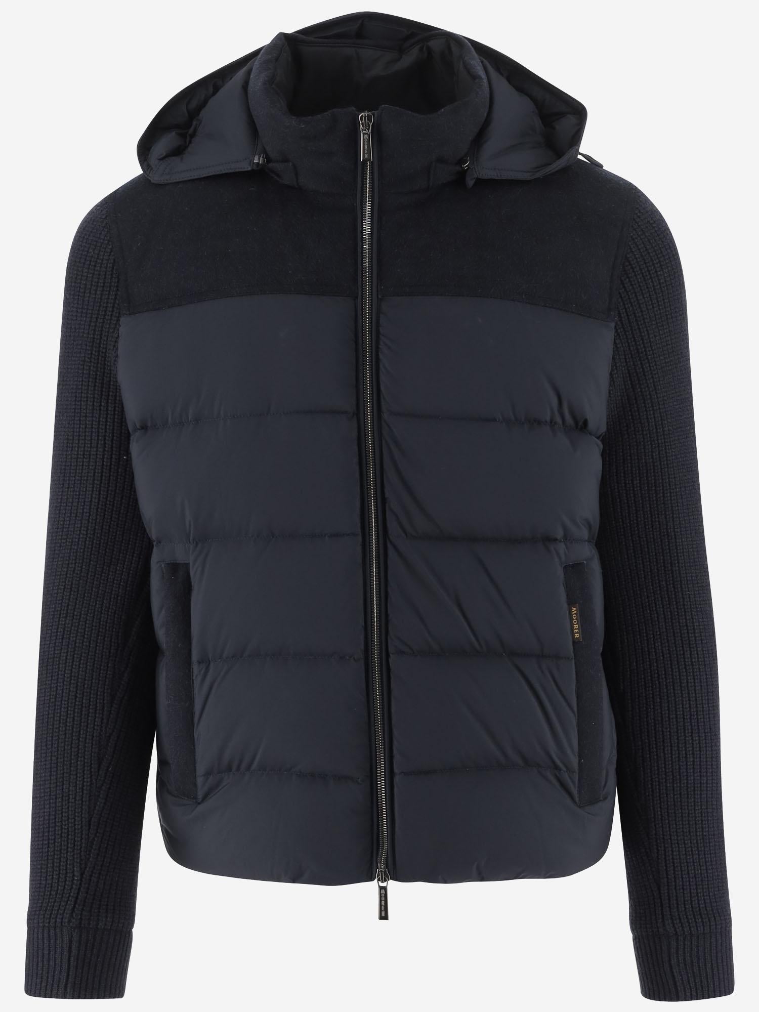 PIUMINO imbottito con maniche in misto cashmere