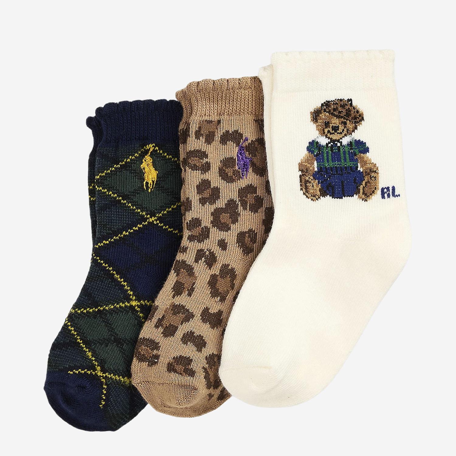 SET DI TRE PAIA DI CALZE IN MISTO COTONE