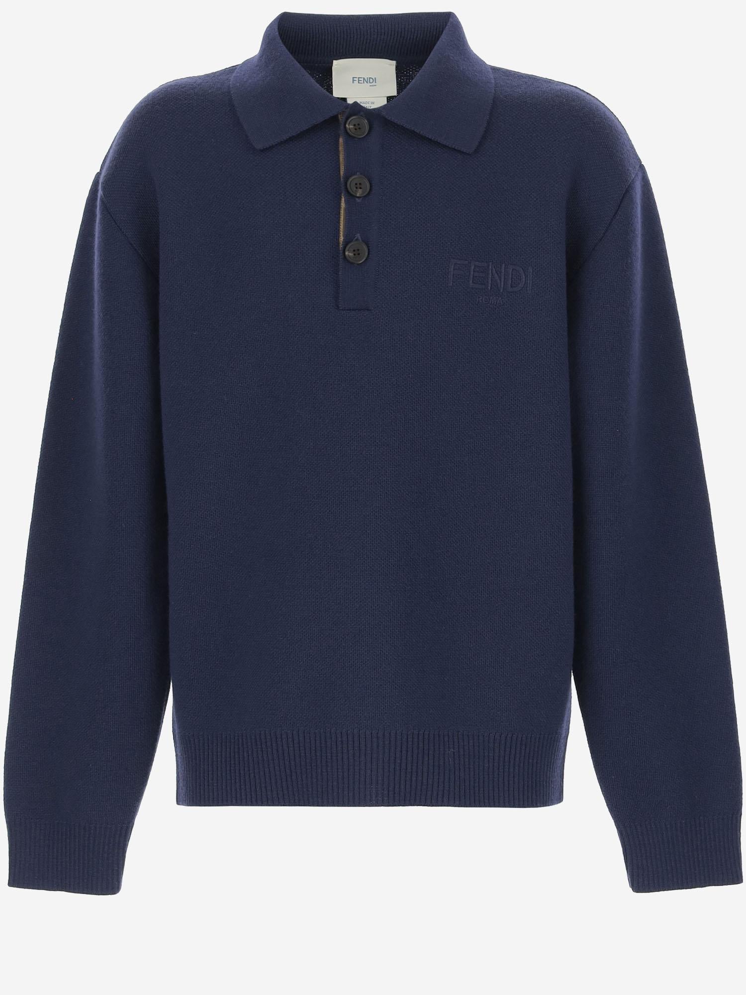 POLO IN LANA CON LOGO