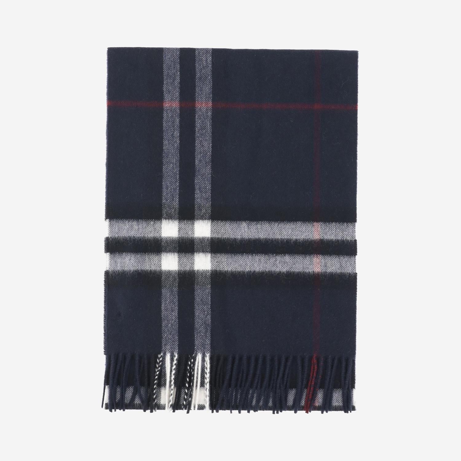 Sciarpa check rossa in cashmere
