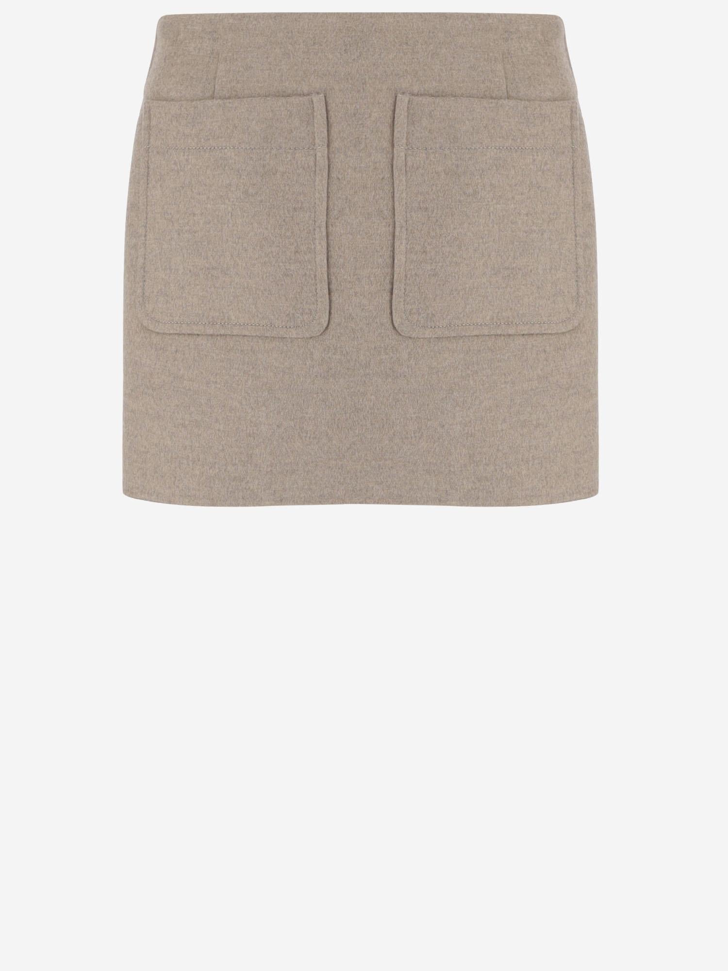 MINIGONNA IN LANA E CASHMERE