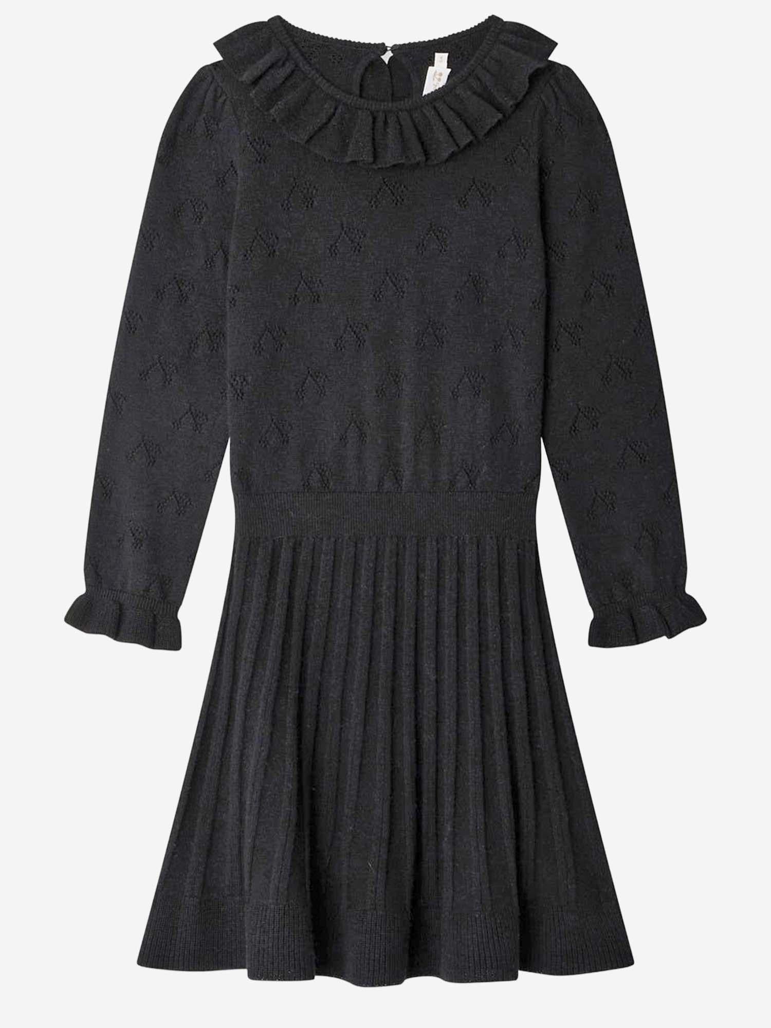 ABITO MISTO LANA CON COLLETTO ARRICCIATO