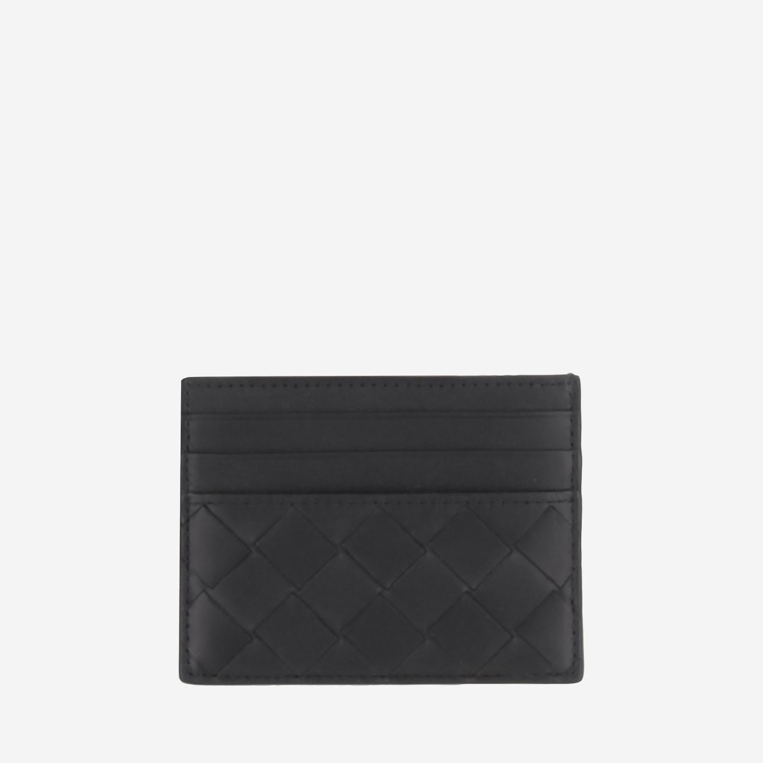 PORTACARTE INTRECCIATO IN PELLE