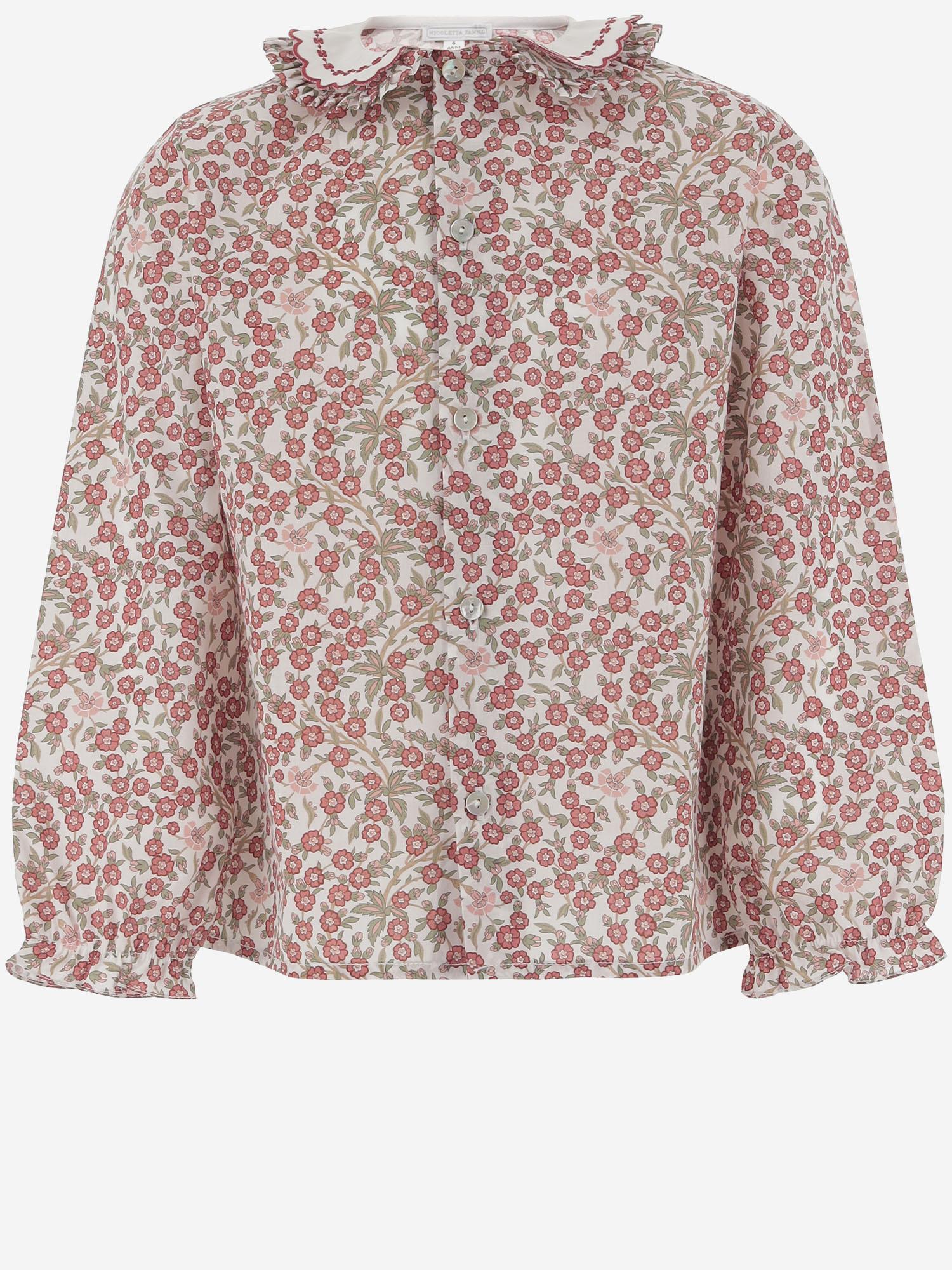 CAMICIA IN COTONE CON MOTIVO FLOREALE