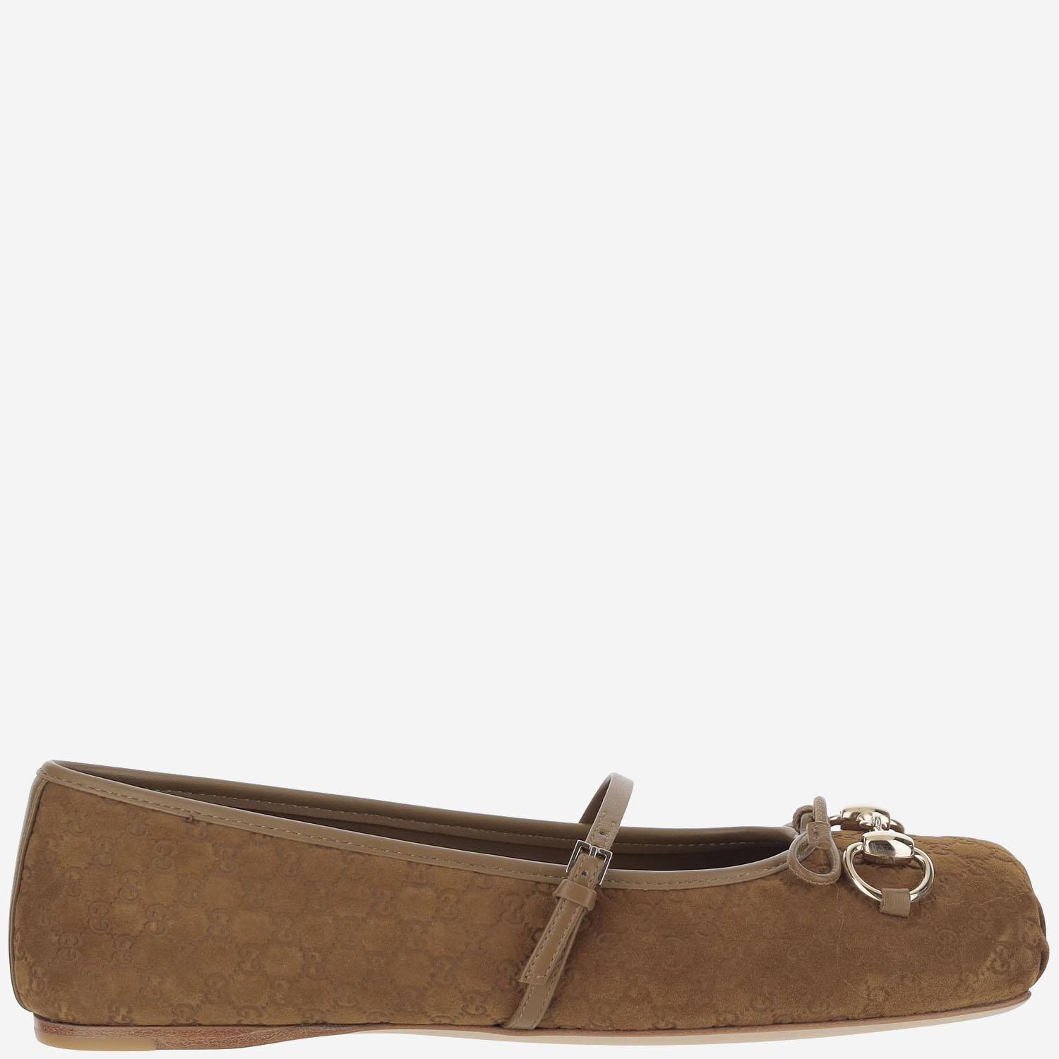 Ballerina in pelle scamosciata