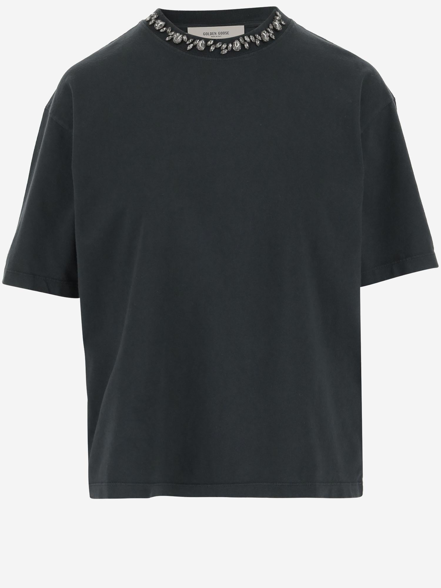 T-SHIRT IN COTONE CON CRISTALLI