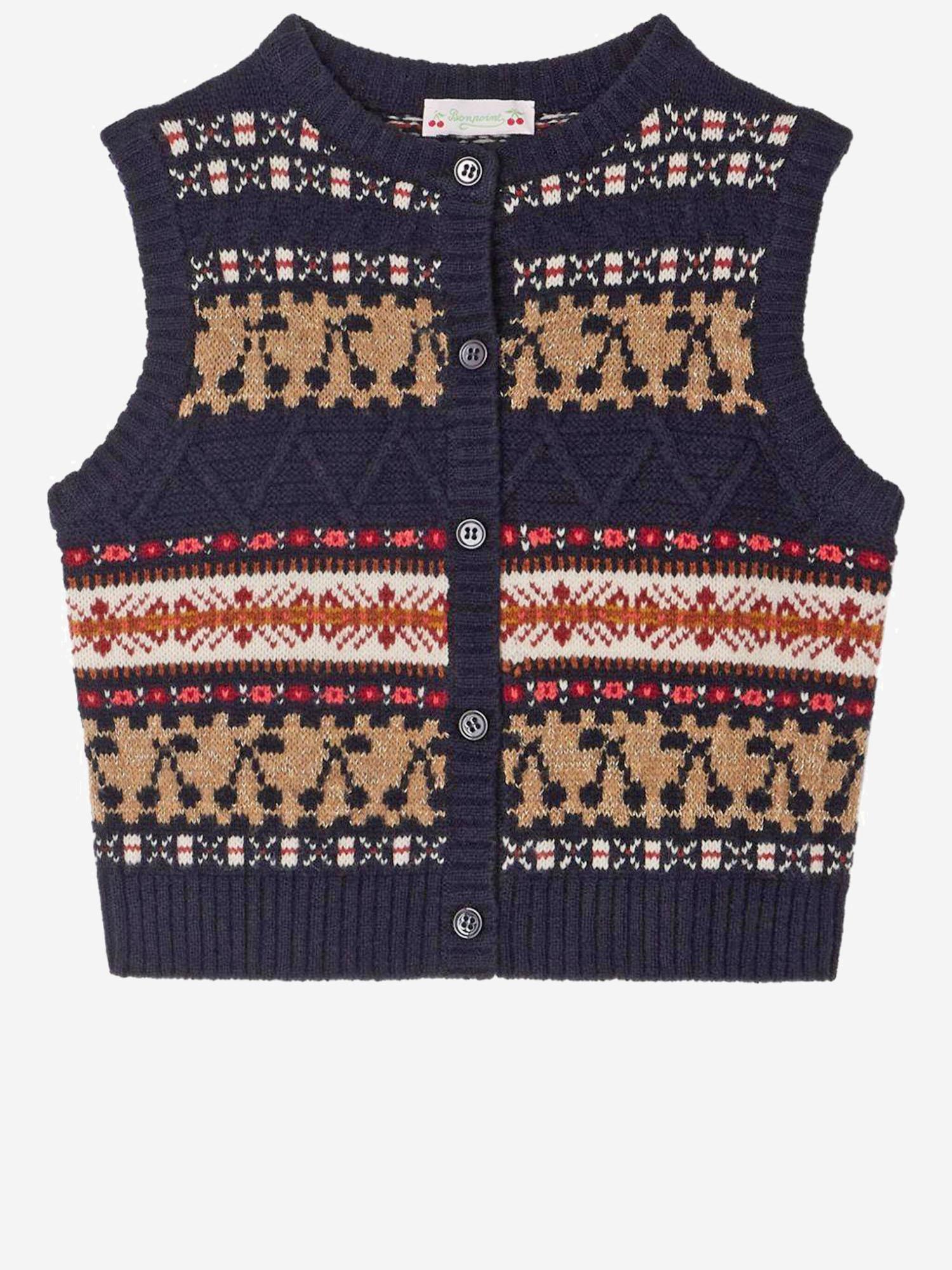 Cardigan in lana senza maniche Janou