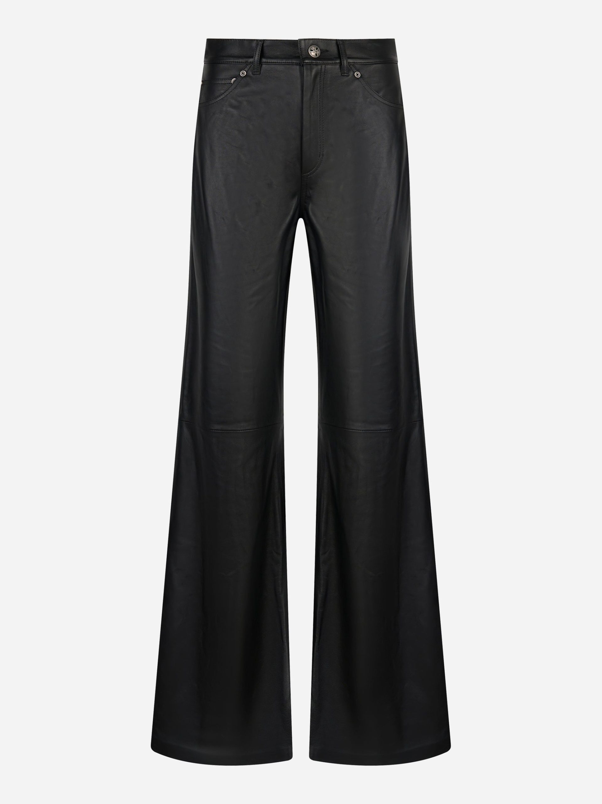 Pantalone Amber wide leg in nappa Nero