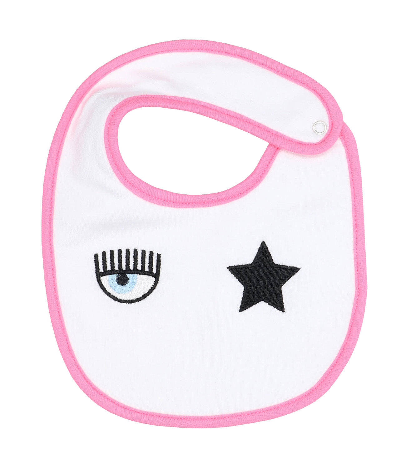 Chiara Ferragni Kids | Bavaglino Eye Star Bianco e Rosa