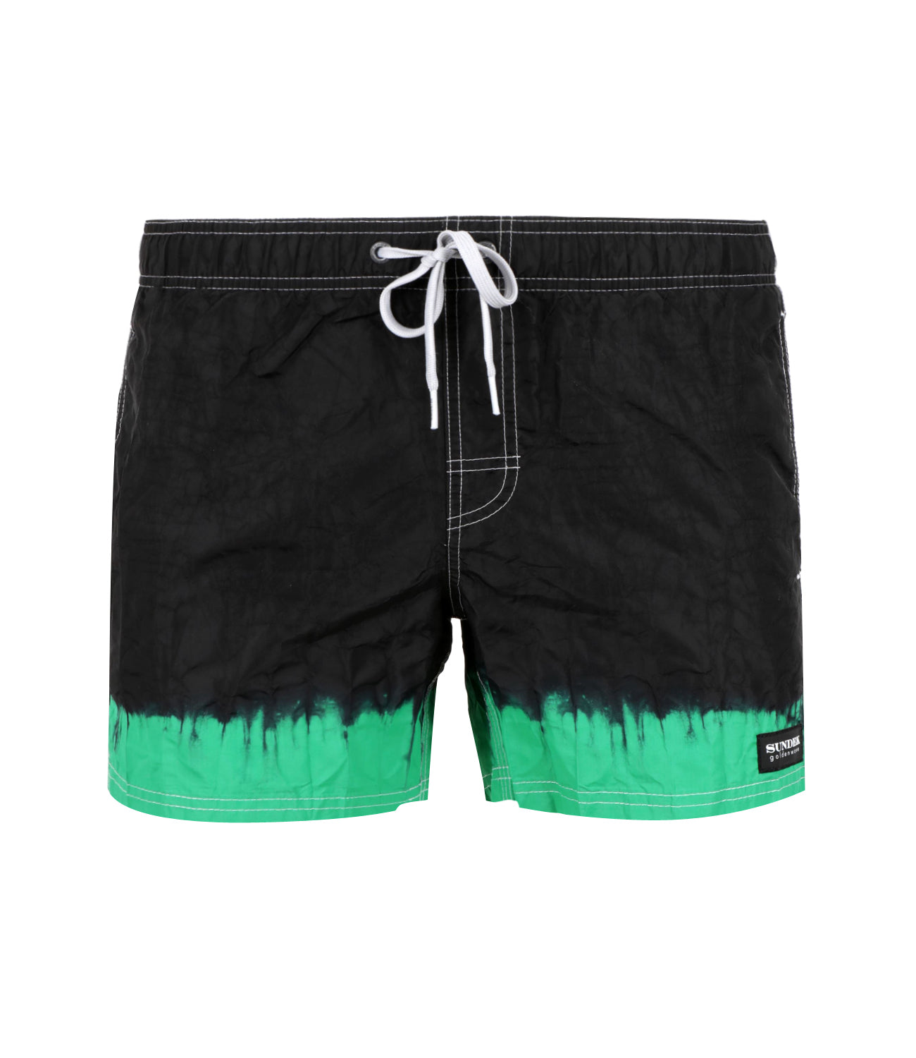 Sundek Golden Wave | Costume Boxer Tie&Dye Swim Nero e Verde