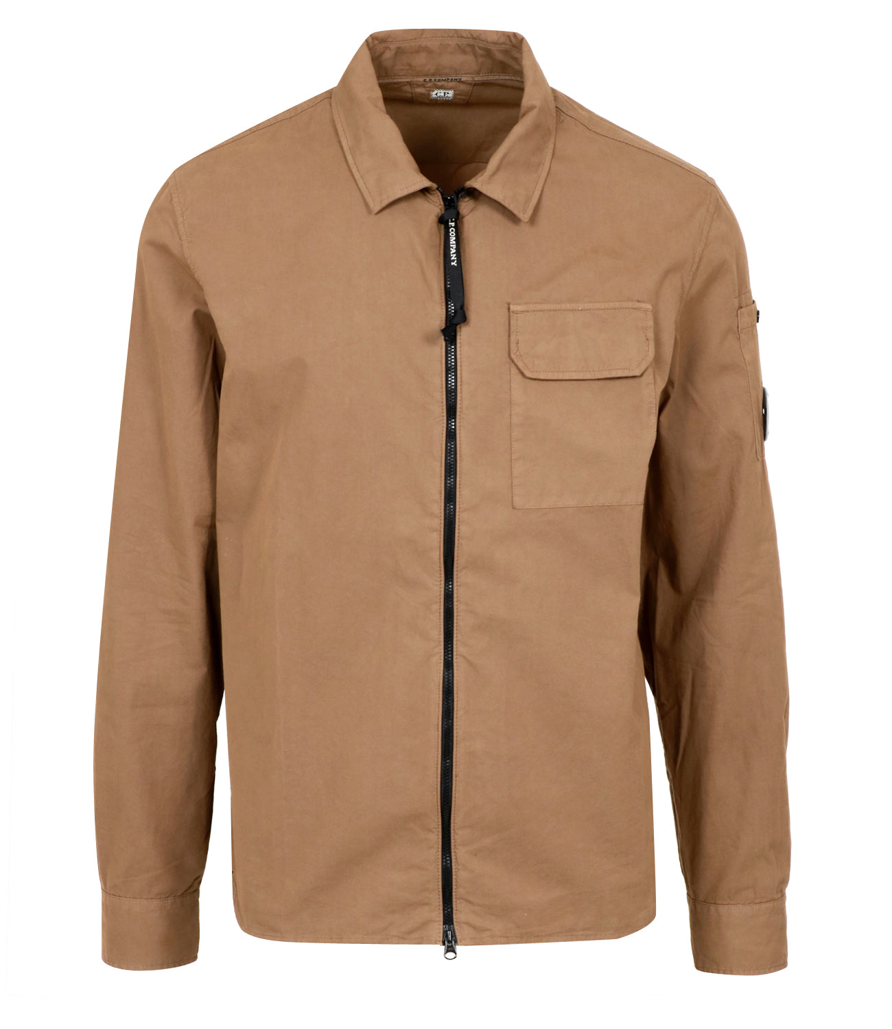 C.P. Company | Camicia Gabardine zipped Tabacco