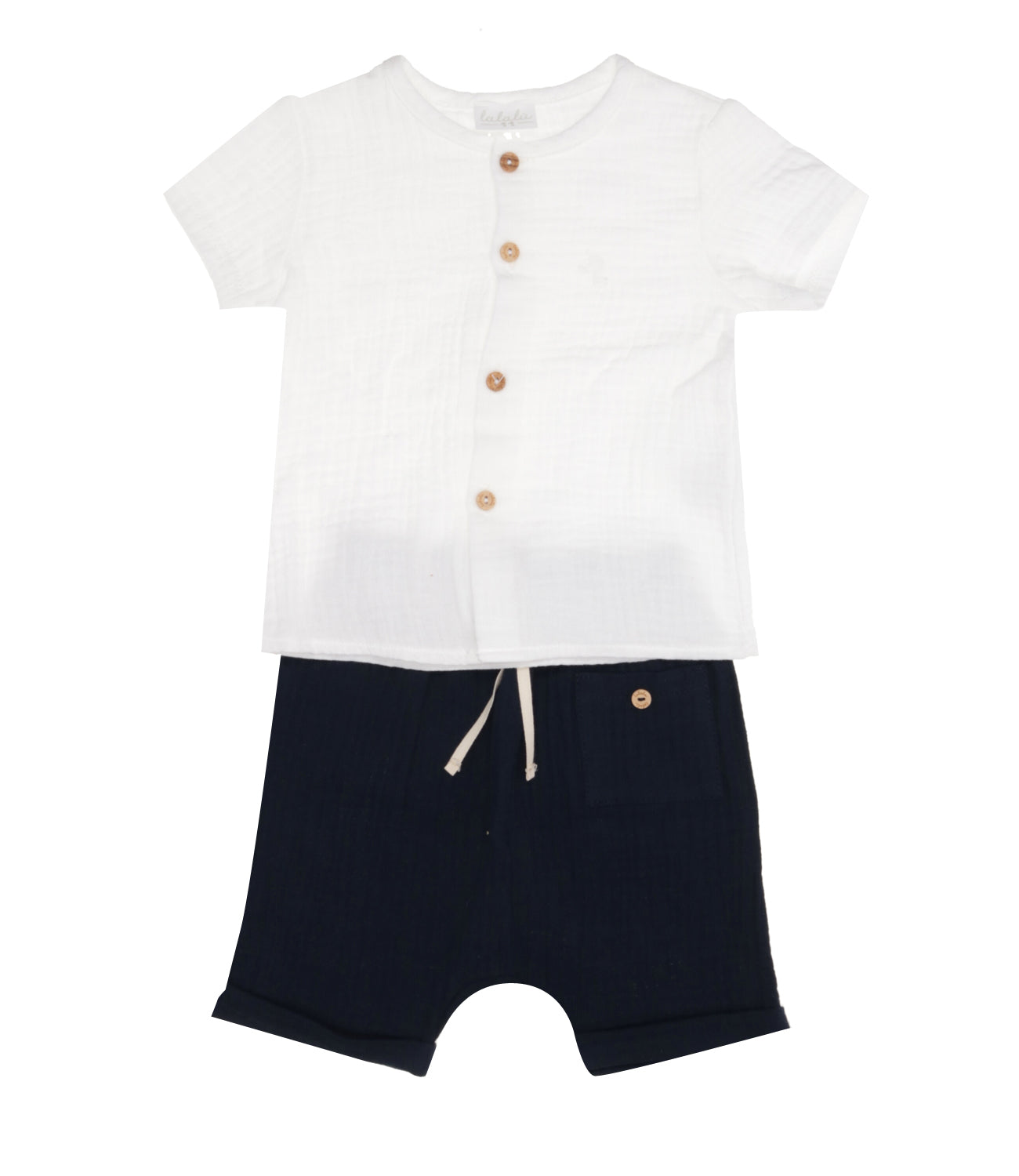 Lalalù | Set T-Shirt+Bermuda Bianco e Blu