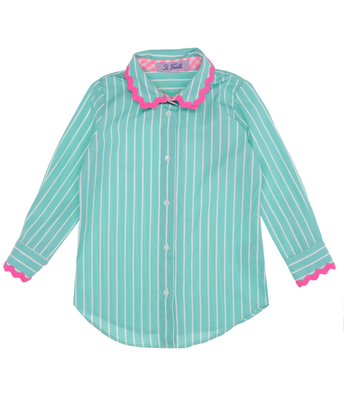 MC2 Saint Barth Kids | Camicia Bianco e Turchese
