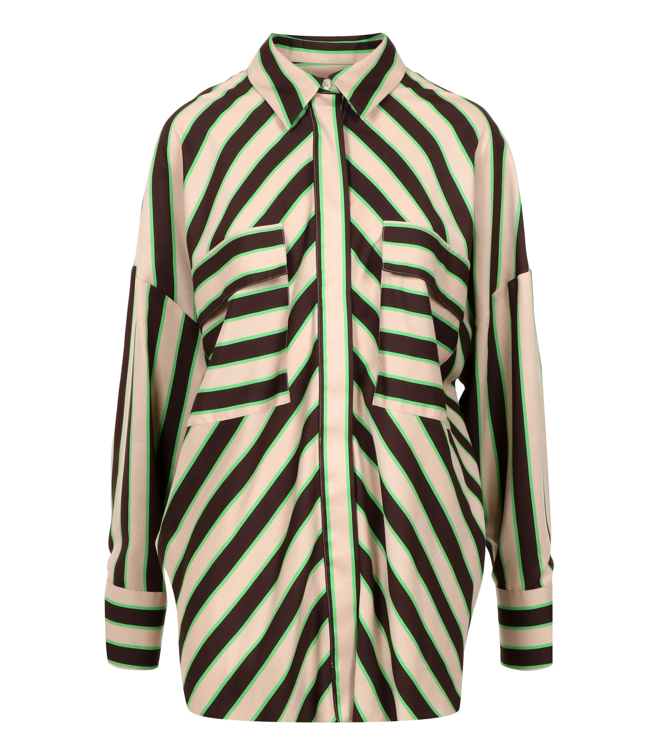 MSGM | Camicia Beige e Verde
