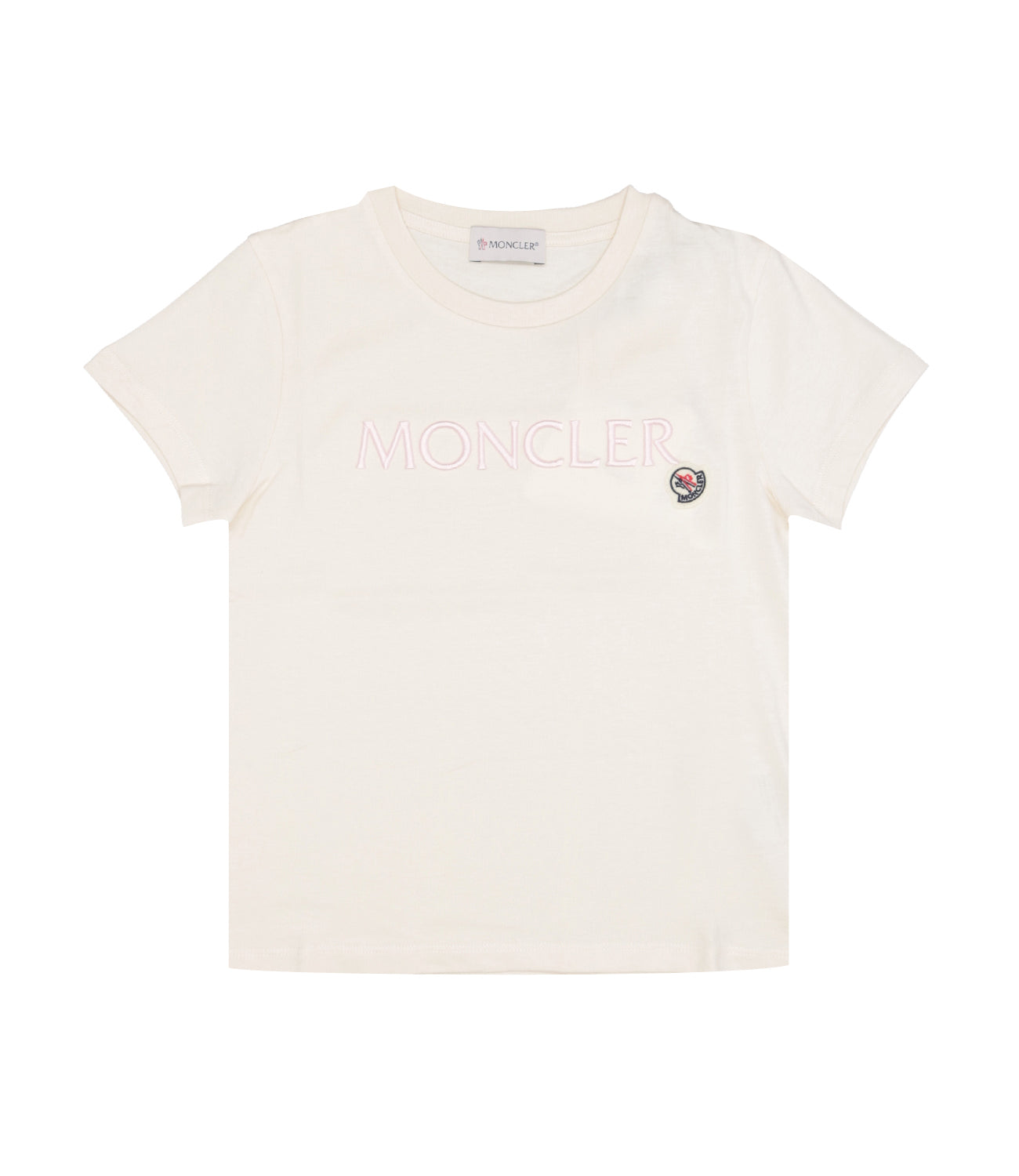 Moncler Junior | T-Shirt Beige e Rosa