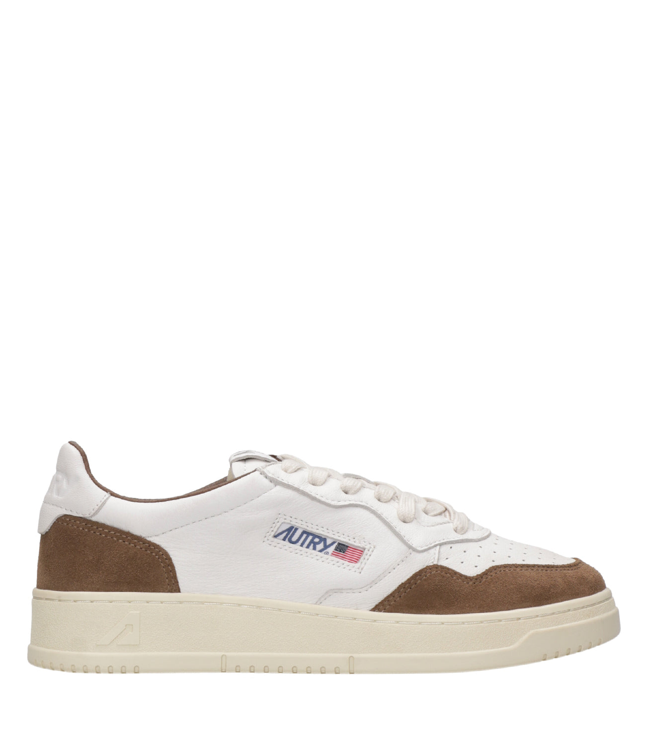 Autry | Sneakers Medalist Low Man Bianca e Sigaro