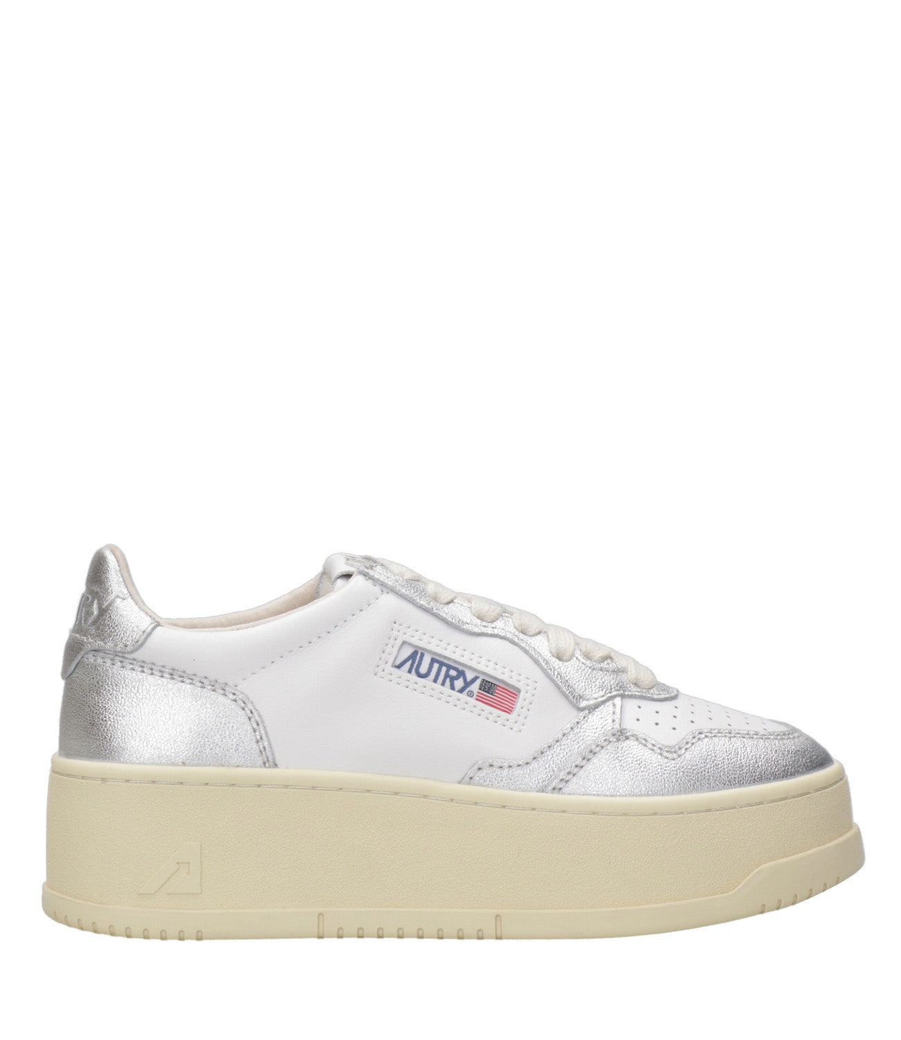 Autry | Sneakers Platform Low Woman Bianca e Argento