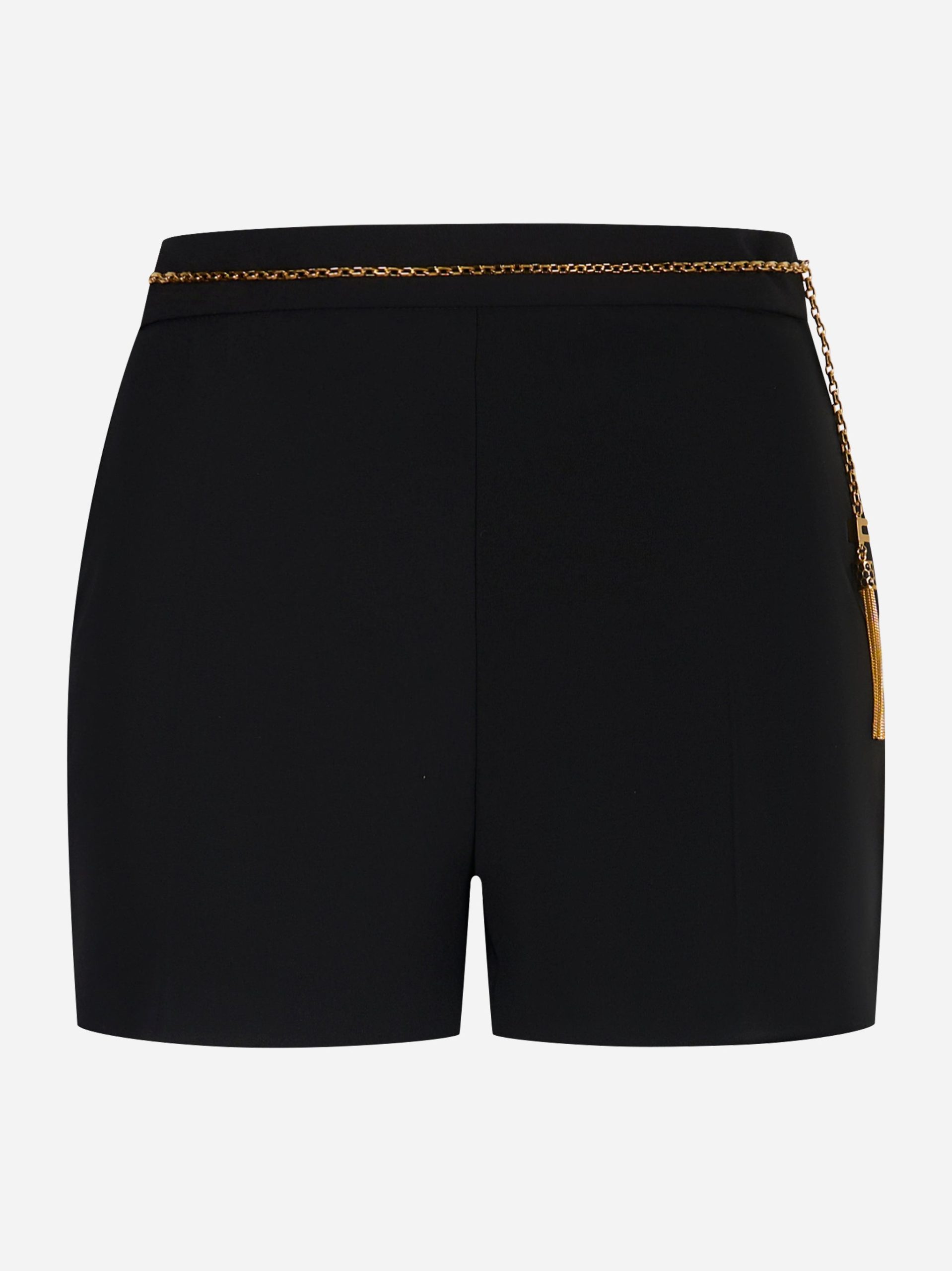 Shorts con catena applicata Nero