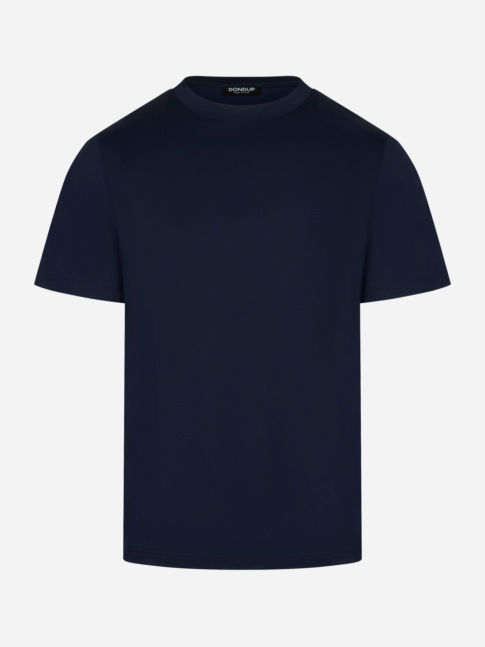 T-shirt slim con logo applicato Blu